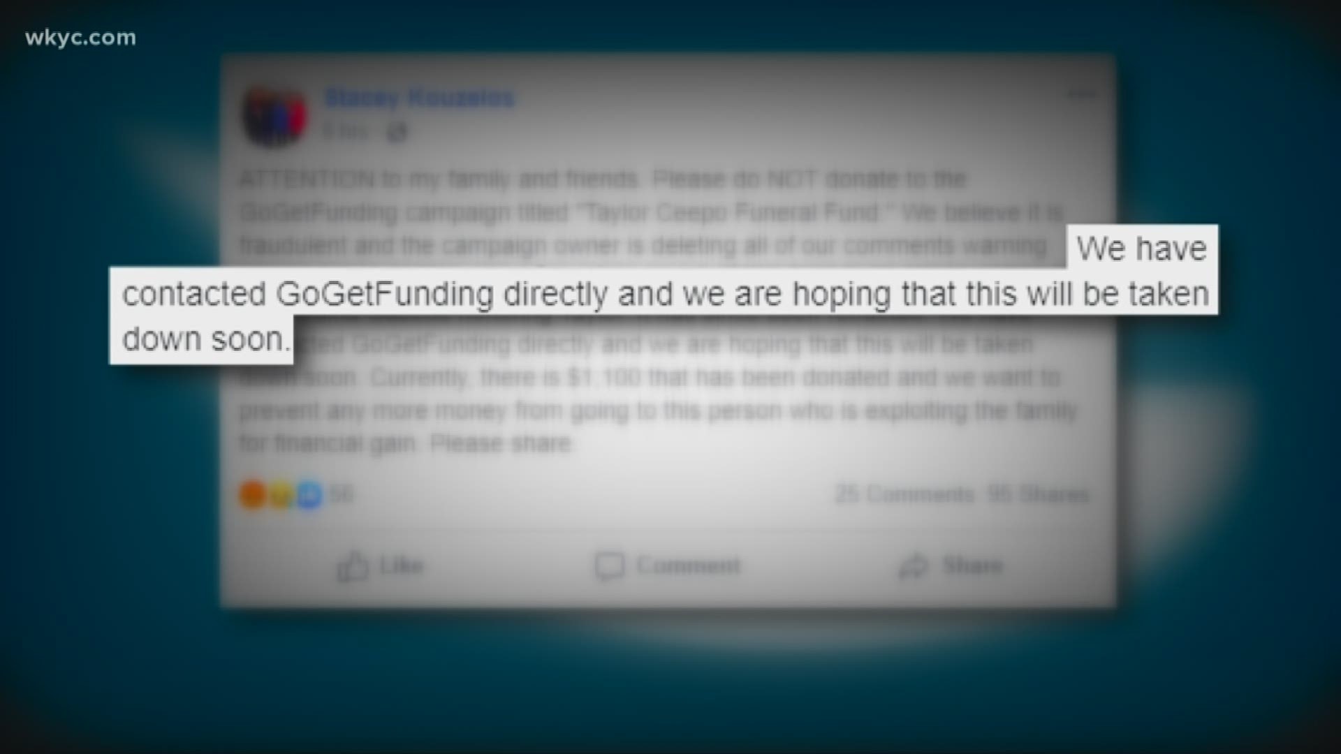 Fake fundraising accounts created for Taylor Ceepo