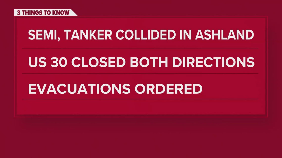 2 injured after crash involving tanker, semi causes propane leak and ...