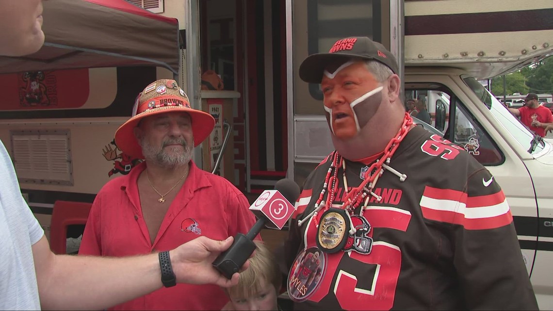 Cleveland Browns fans tailgate at Muni Lot, August 22, 2021 