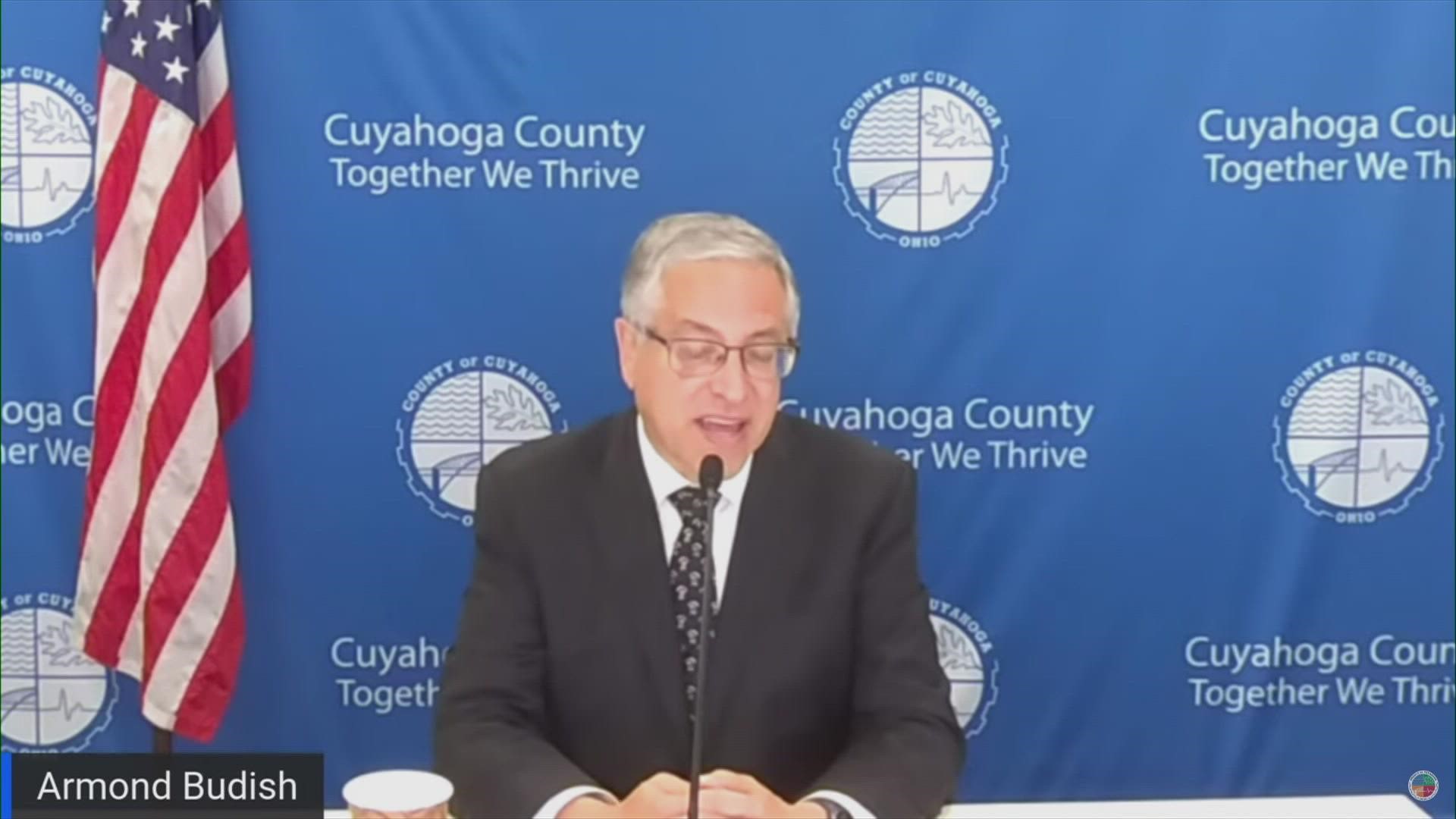 On Wednesday afternoon, Cuyahoga County Executive Armond Budish and the Cuyahoga County Board of Health provided an update on the COVID-19 pandemic in Northeast Ohio