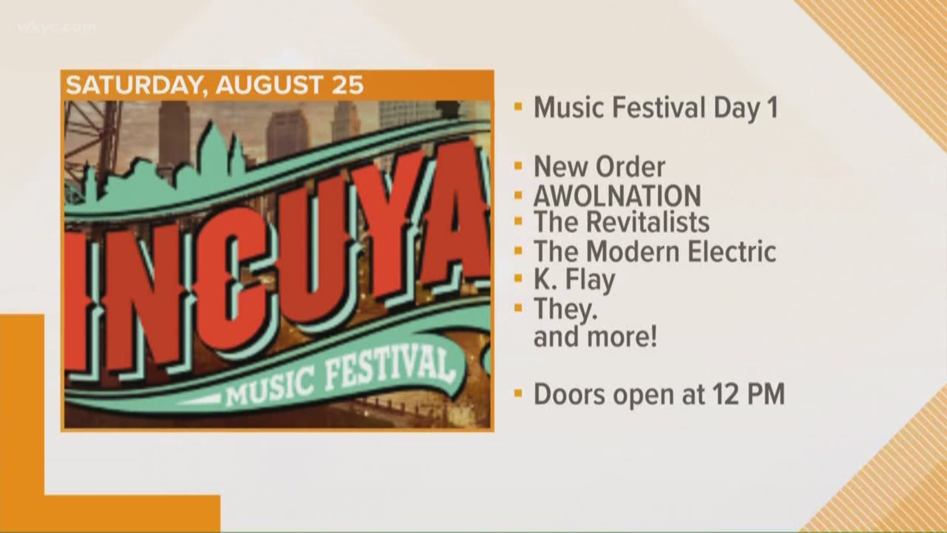 Aug. 23, 2018: The stage is set for Cleveland's first InCuya Music Festival.