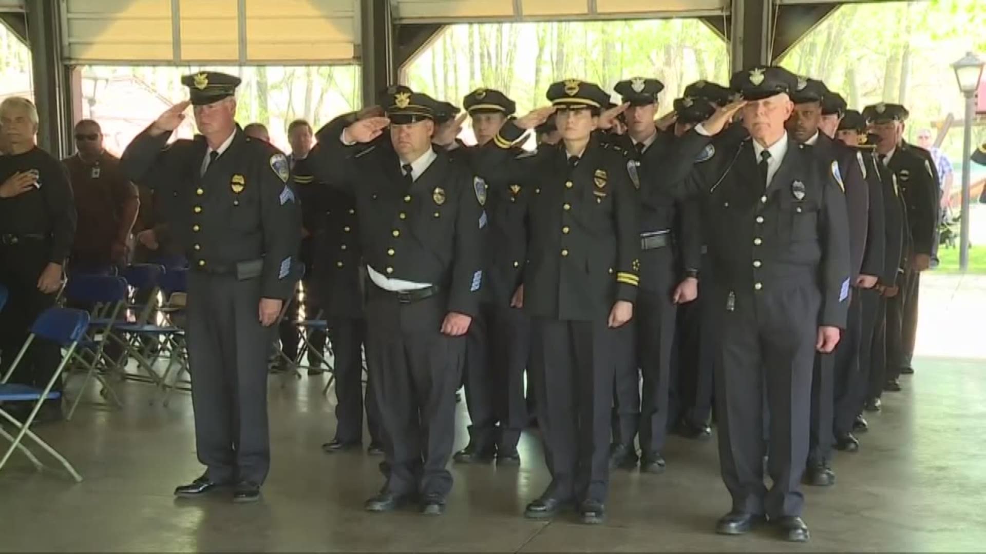 Akron police memorial honors fallen officers