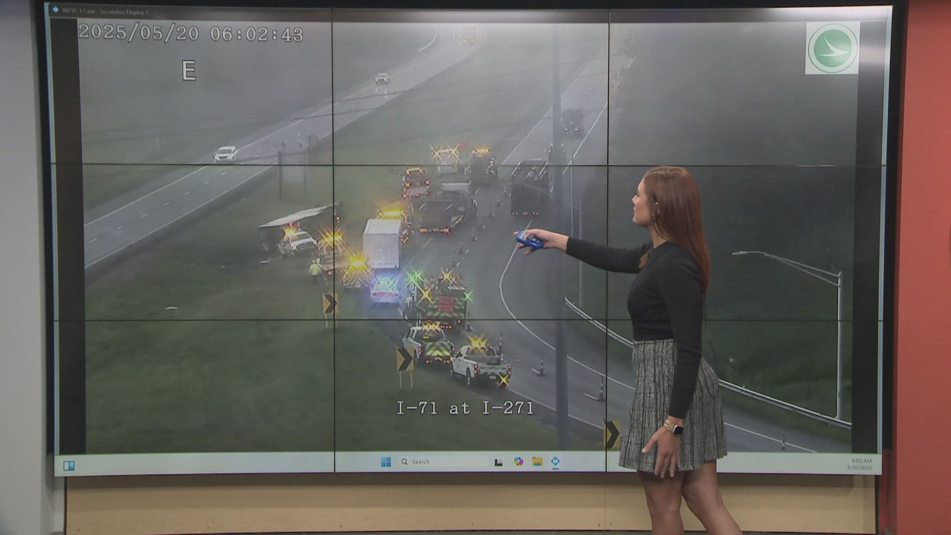 Left lane of I-71 northbound ramp to I-271 closed in Medina County after truck rollover.