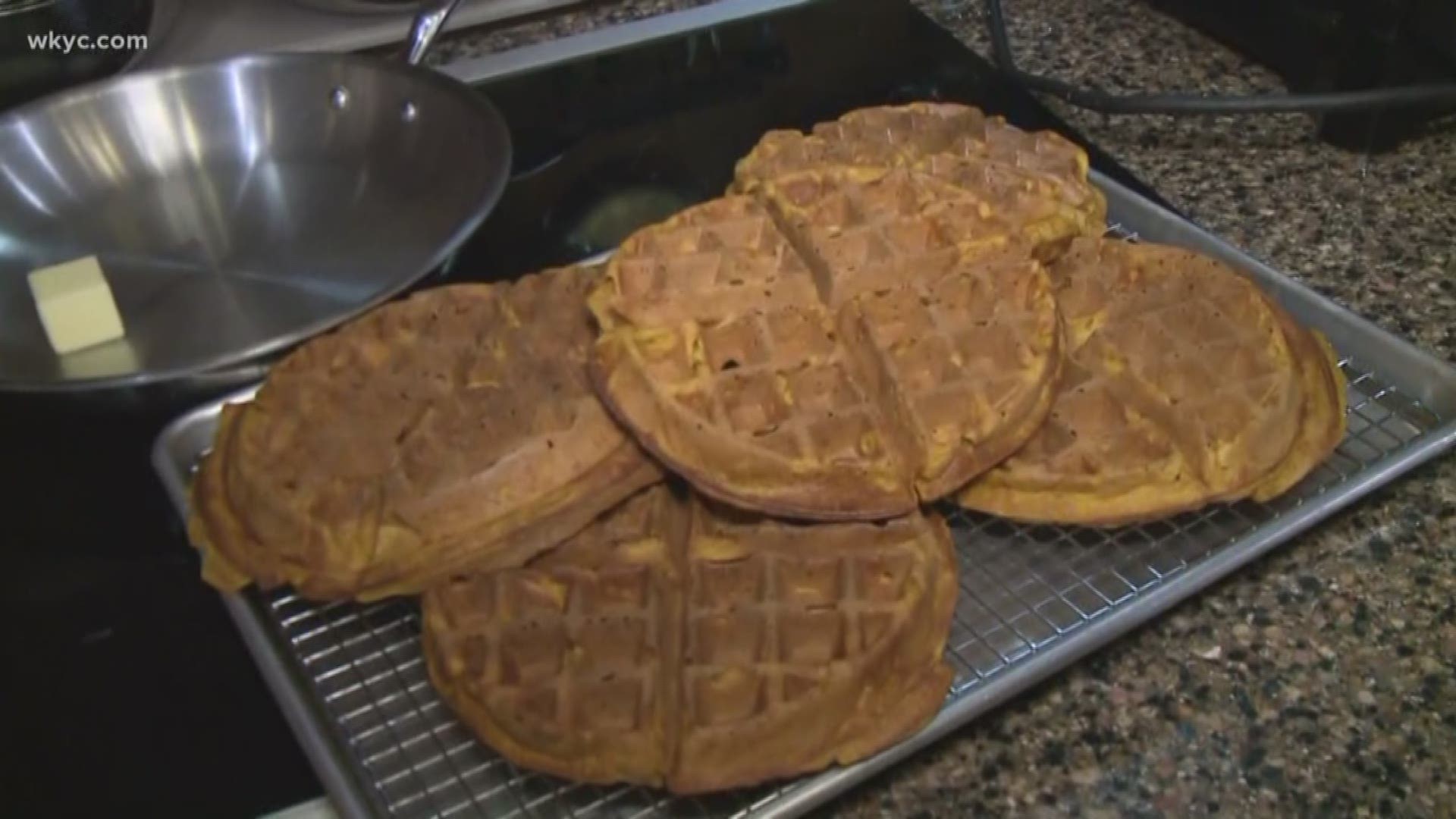 Oct. 17, 2018: Hungry? We've got the perfect fall recipe for you: Behold, pumpkin spice waffles.