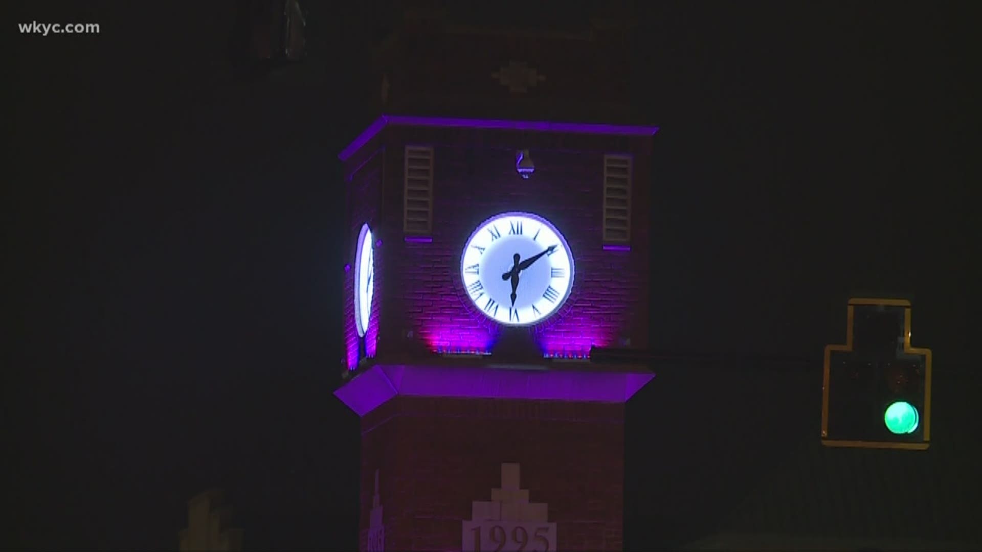 In honor of World Pancreatic Cancer Day, Cuyahoga Falls is using purple lighting to raise awareness downtown. “If we help one person this is all worth it."
