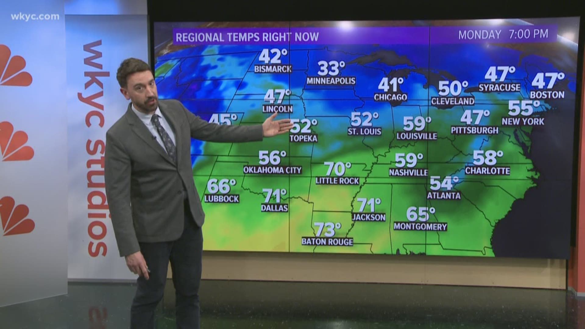 7 p.m. weather forecast for March 2, 2020