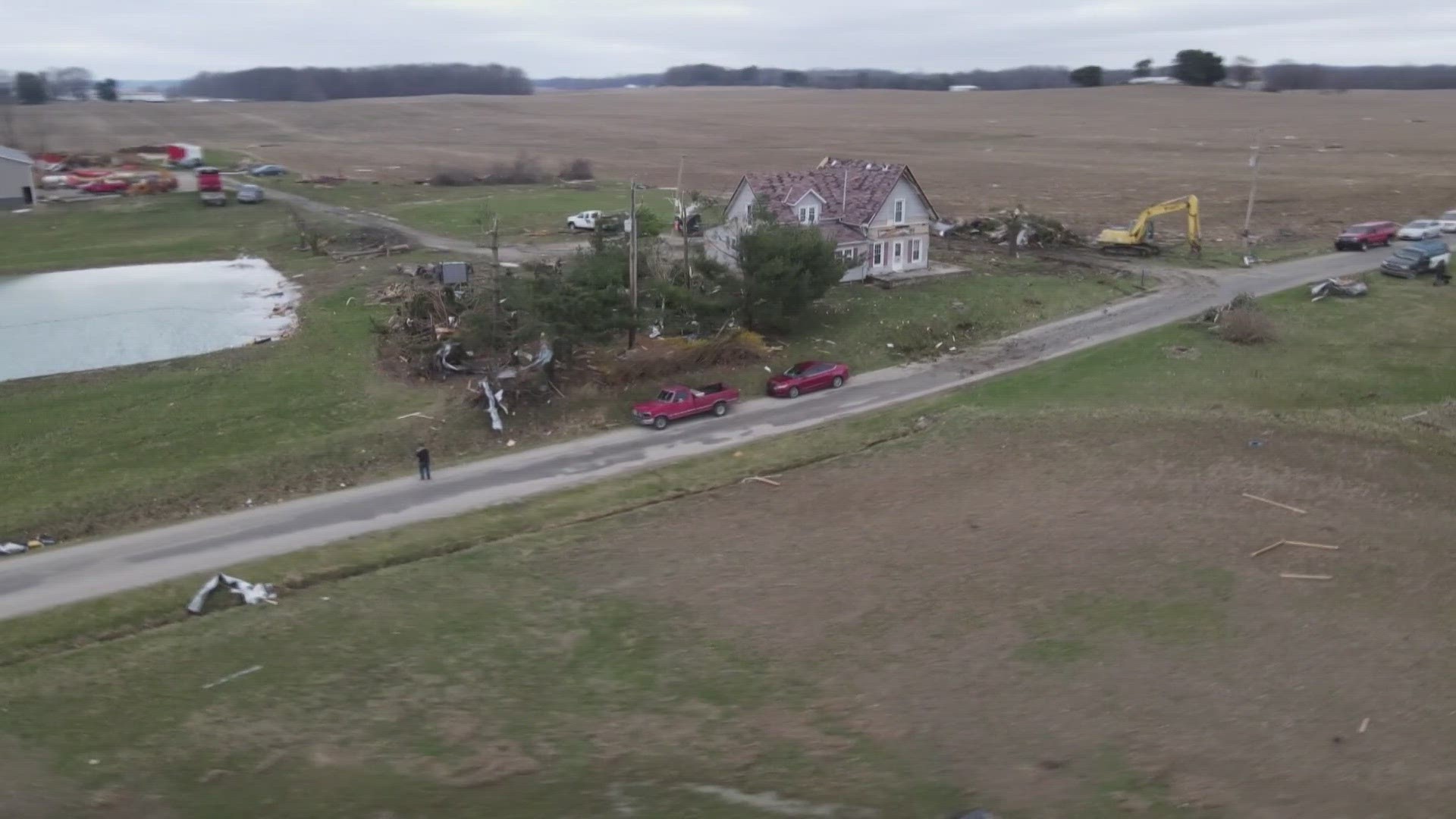 According to the Logan County Sheriff's Office, the tornado left three dead and 25 injured.