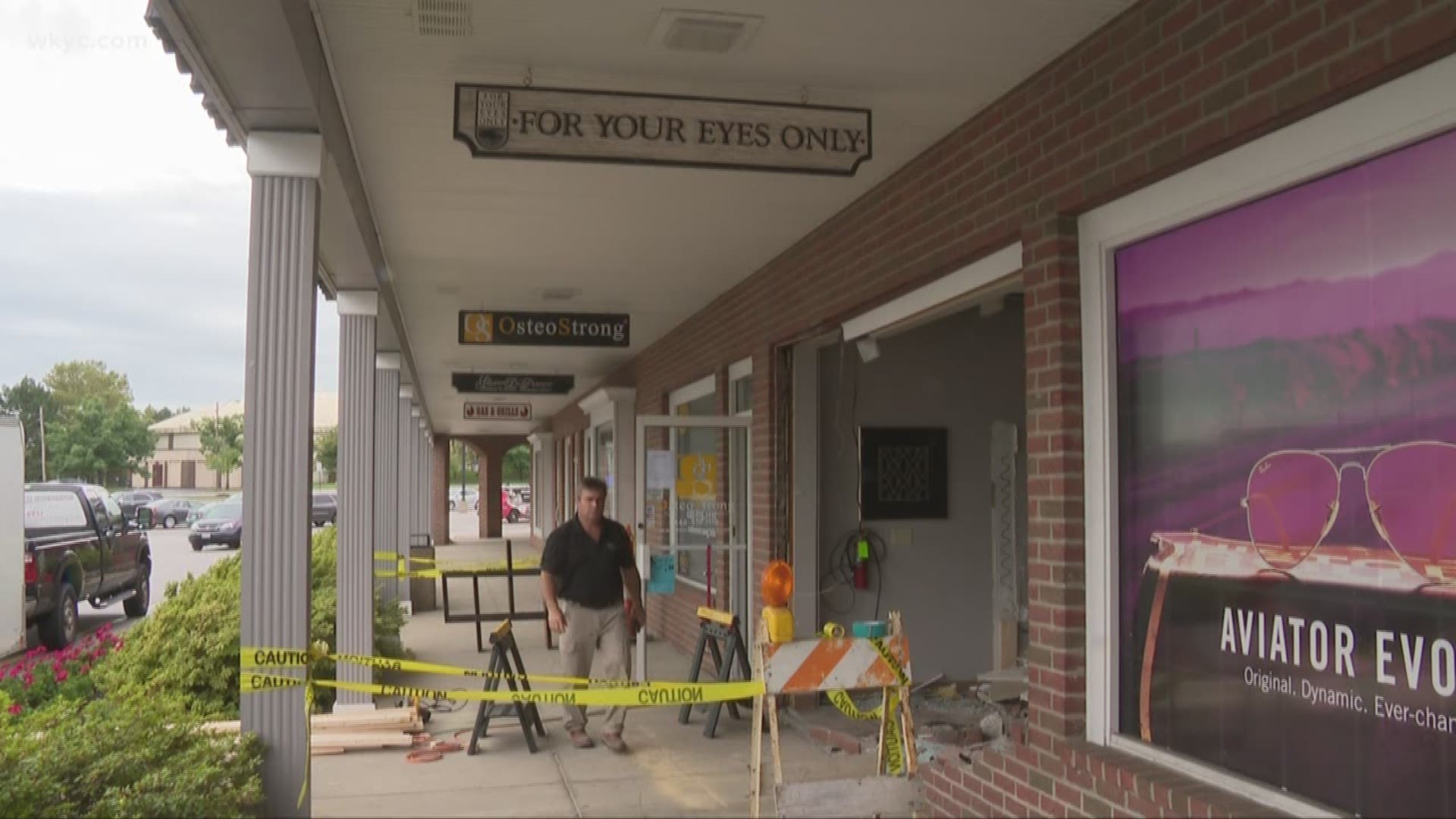 A Lake County eye clinic has been forced to temporarily close after a pickup truck slammed into its offices early Thursday morning.