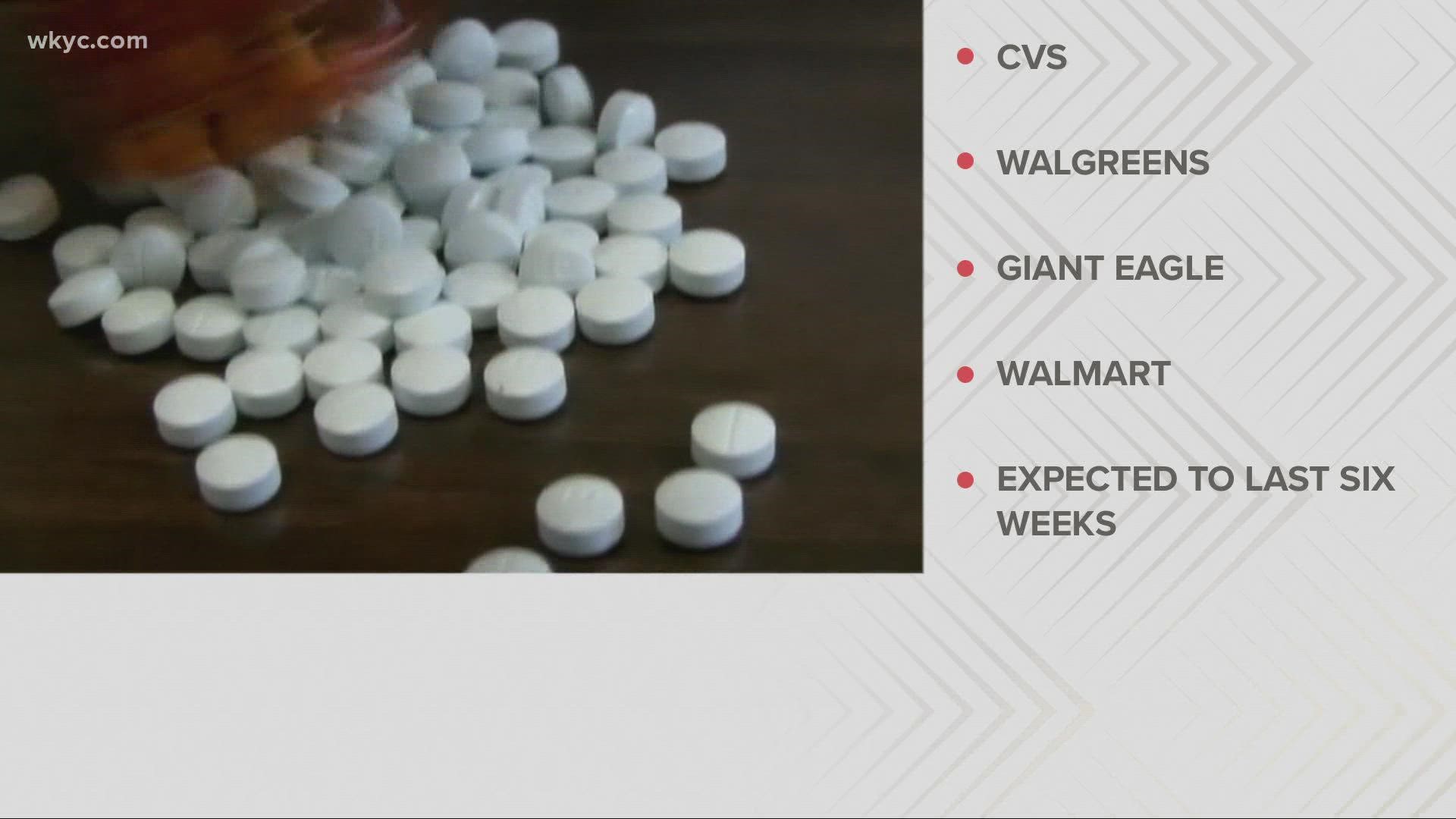 Lake and Trumbull counties are suing CVS, Walgreeens, Walmart, and Giant Eagle. The trial is expected to last six weeks.