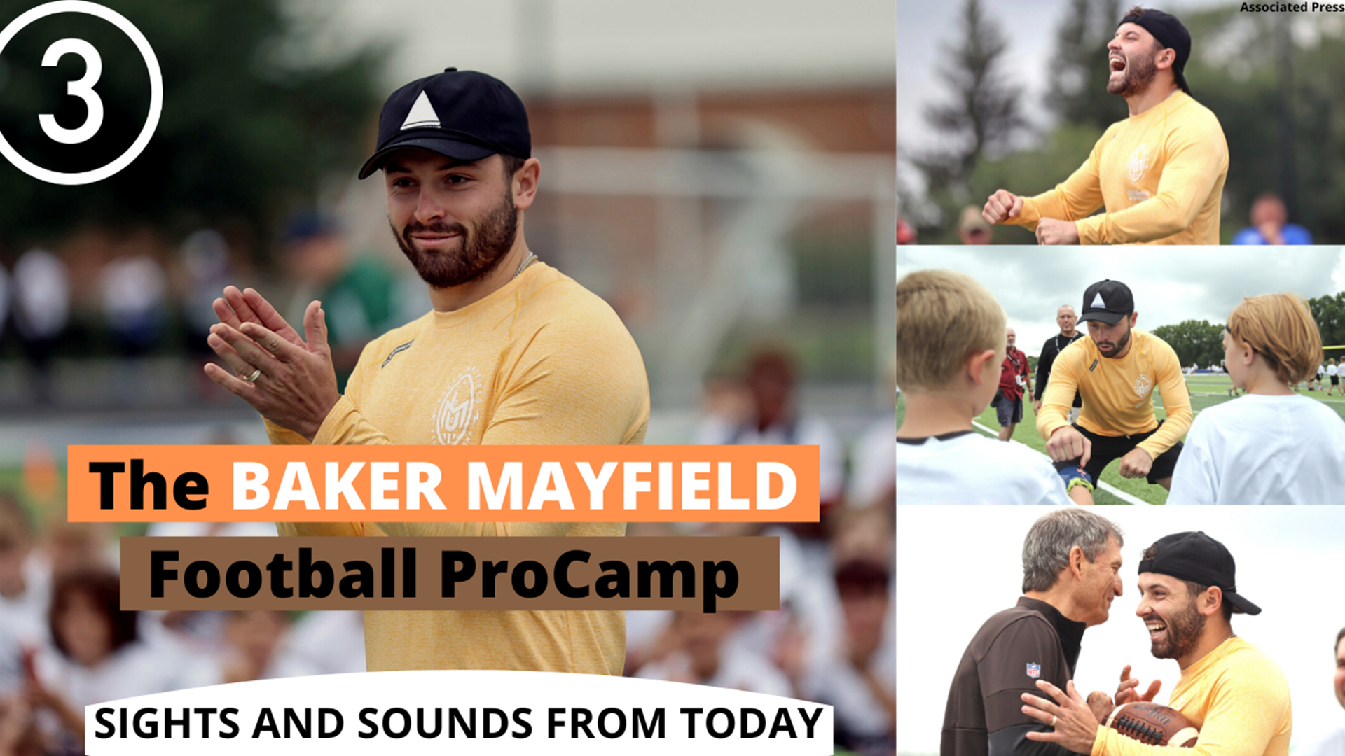 Cleveland Browns' QB Baker Mayfield hosted his annual youth football camp on Wednesday.