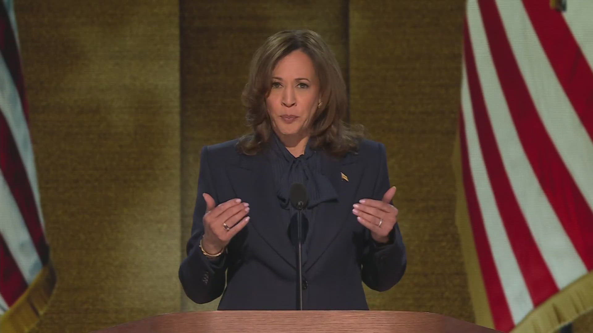 Harris looked to introduce herself to voters and prosecute her case against Republican Donald Trump Thursday night.