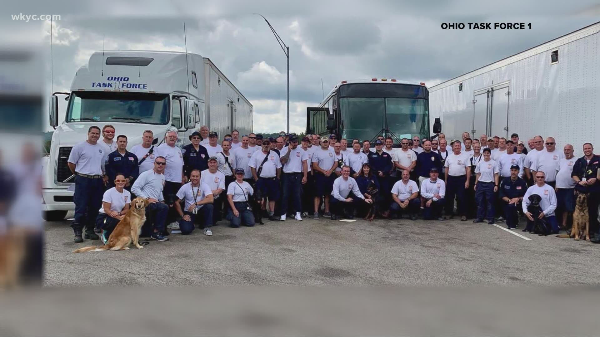 Ohio's Task Force 1's 80-man team arrived in Miami Wednesday evening. They will begin 12-hour shifts of search and rescue at midnight Saturday.