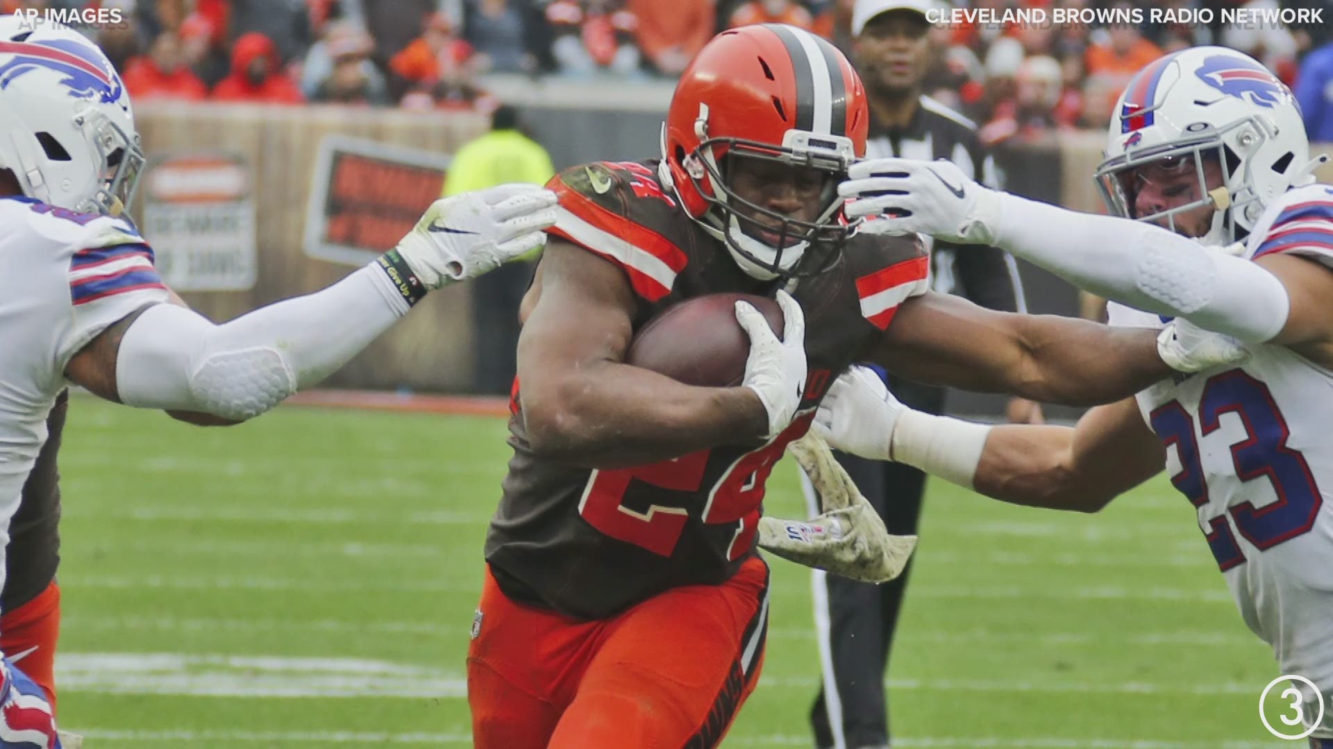 Red zone problems!  Despite running eight plays inside the two-yard line, the Browns failed to score a touchdown on their second offensive series vs. the Bills.