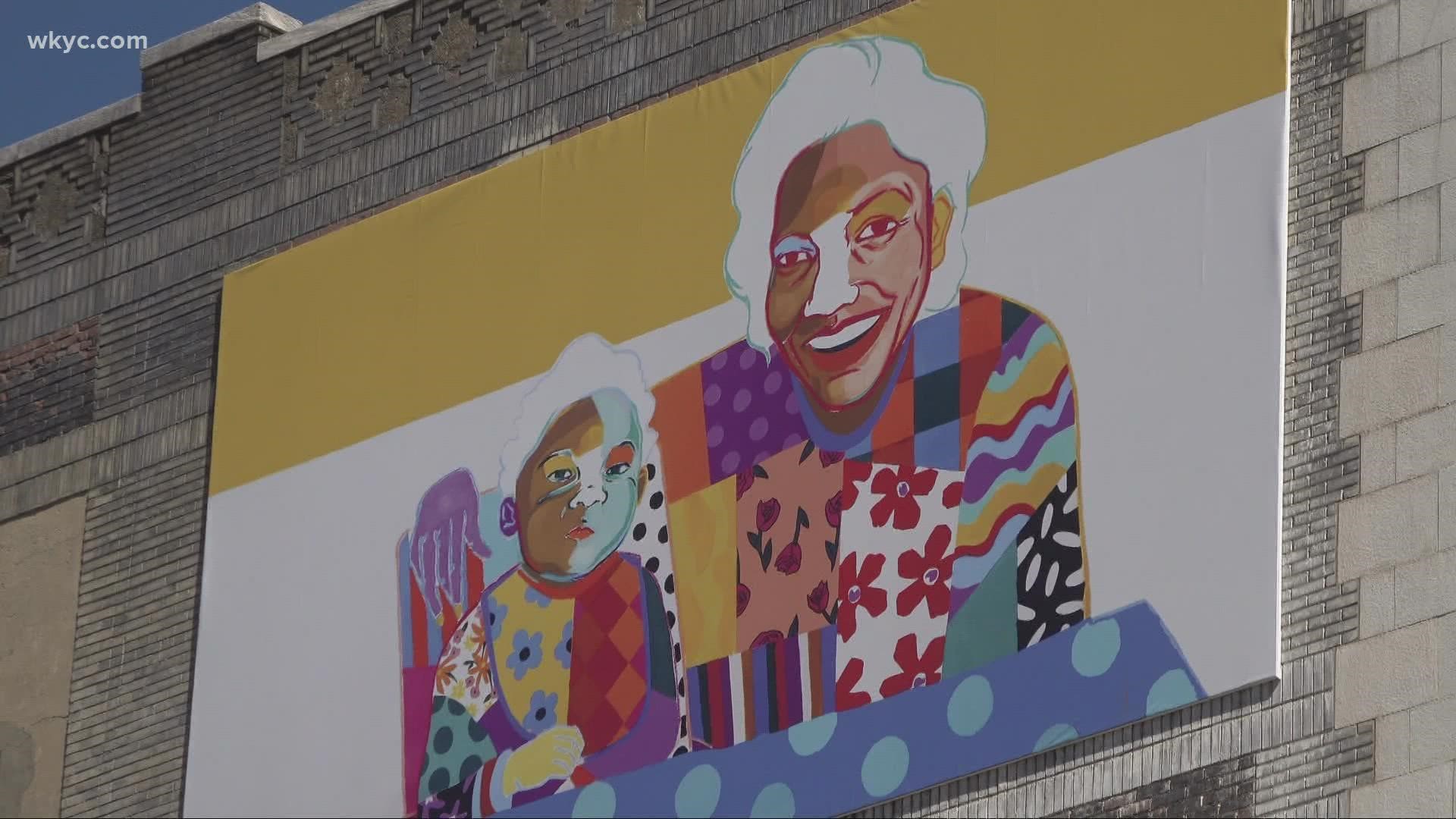 Coming off the heels of an amazing game against the Bears, Myles Garrett payed homage to his grandma today with a mural in downtown.