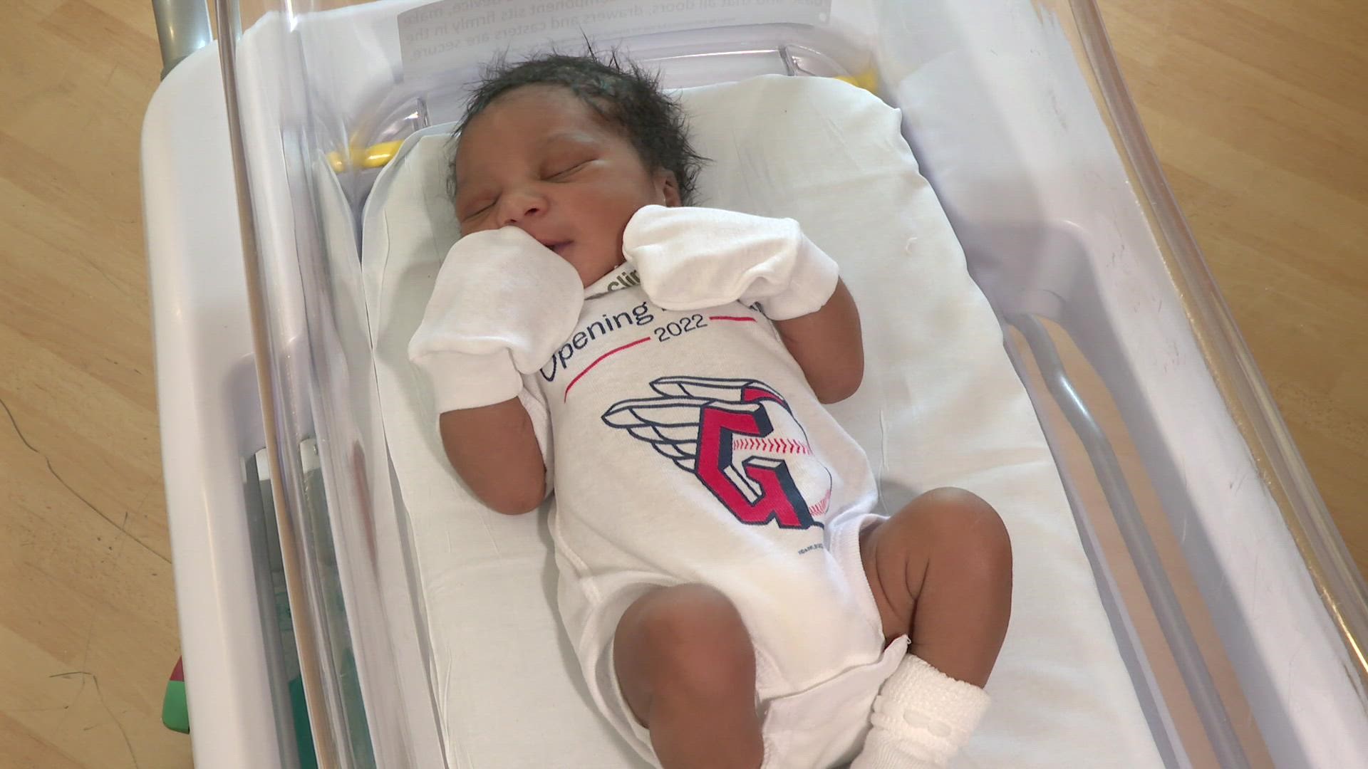 Cleveland Clinic and the Cleveland Guardians have partnered to celebrate 2022 Opening Day by giving co-branded onesies to all babies delivered at Cleveland Clinic.