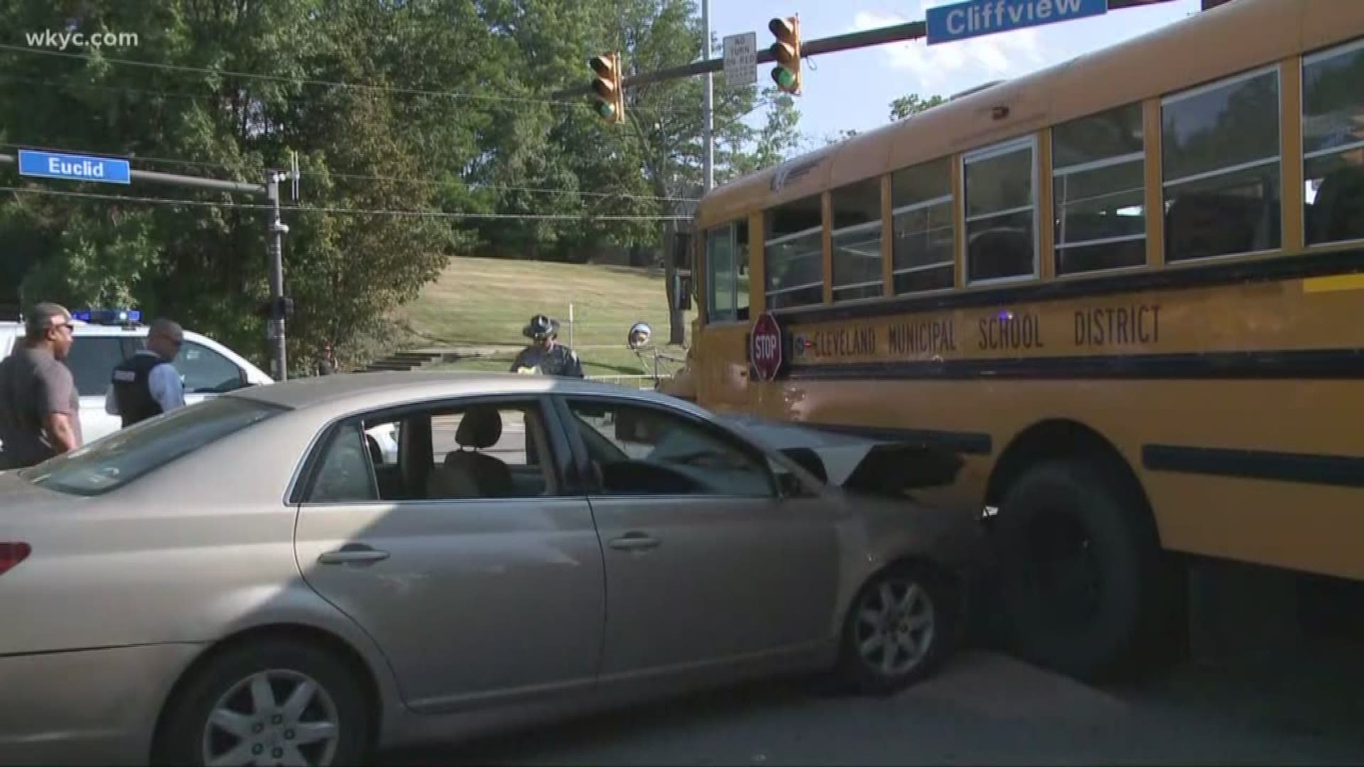 Police Pursuit Ends In School Bus Crash On Cleveland's East Side | Wkyc.com