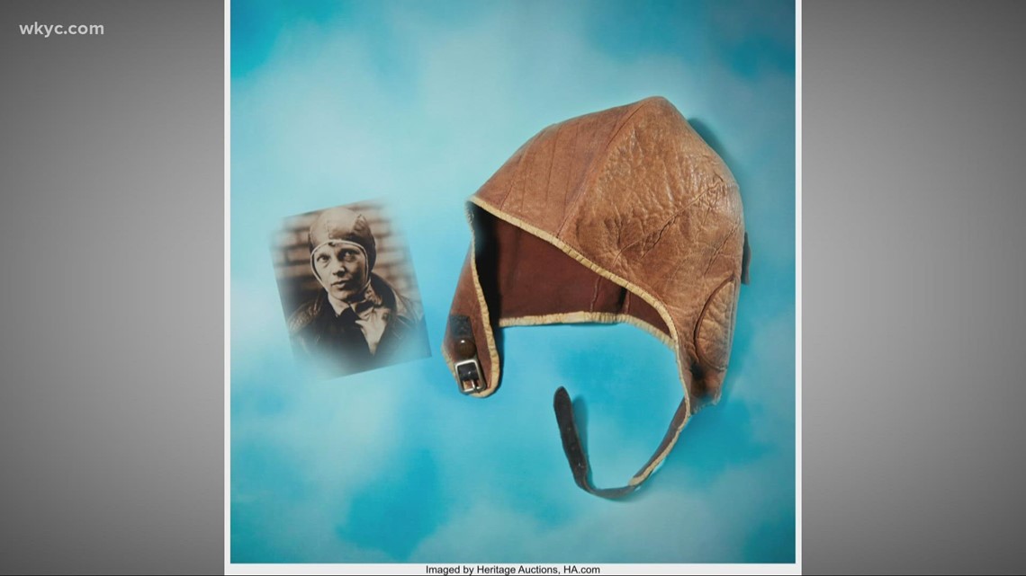Clicking in Cleveland: Helmet worn by Amelia Earhart during flight to Cleveland sells for $825,000