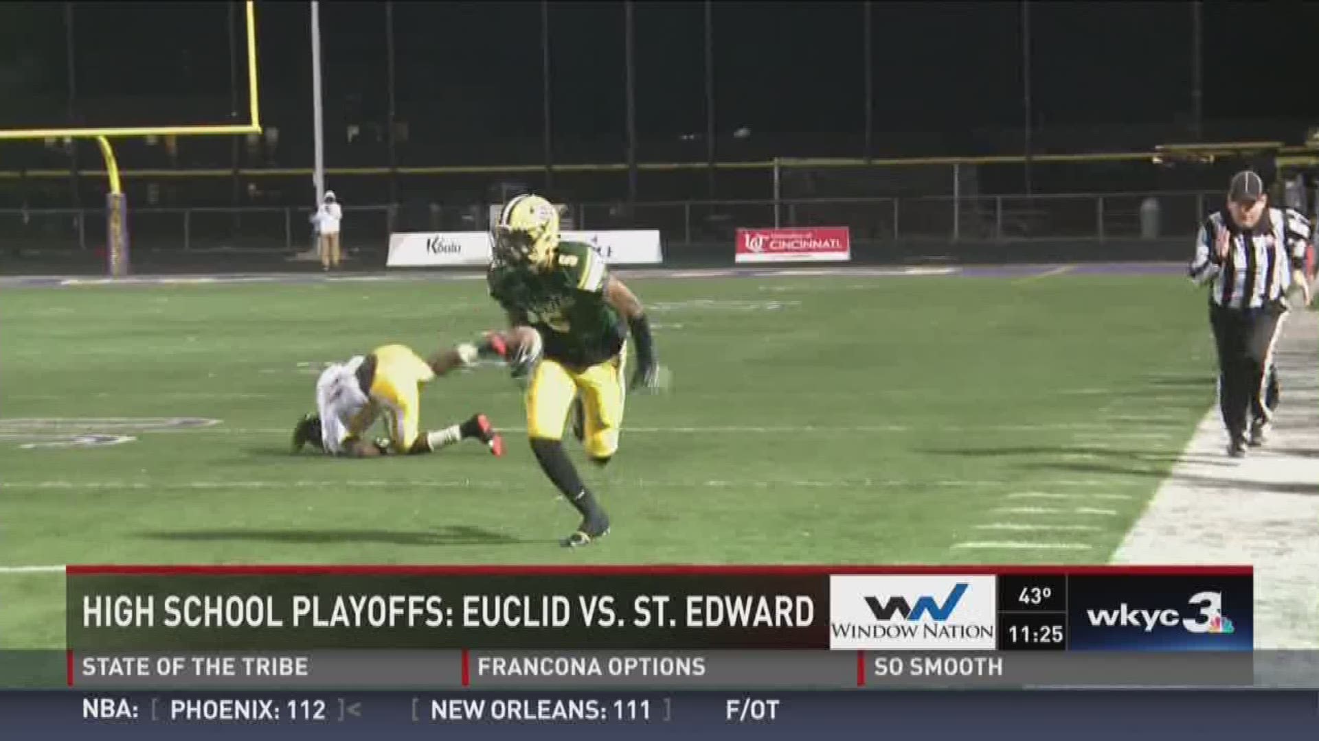 St. Edward defeated Euclid 42-7 in Lakewood on Friday night in the first round of the Division I high school football playoffs.