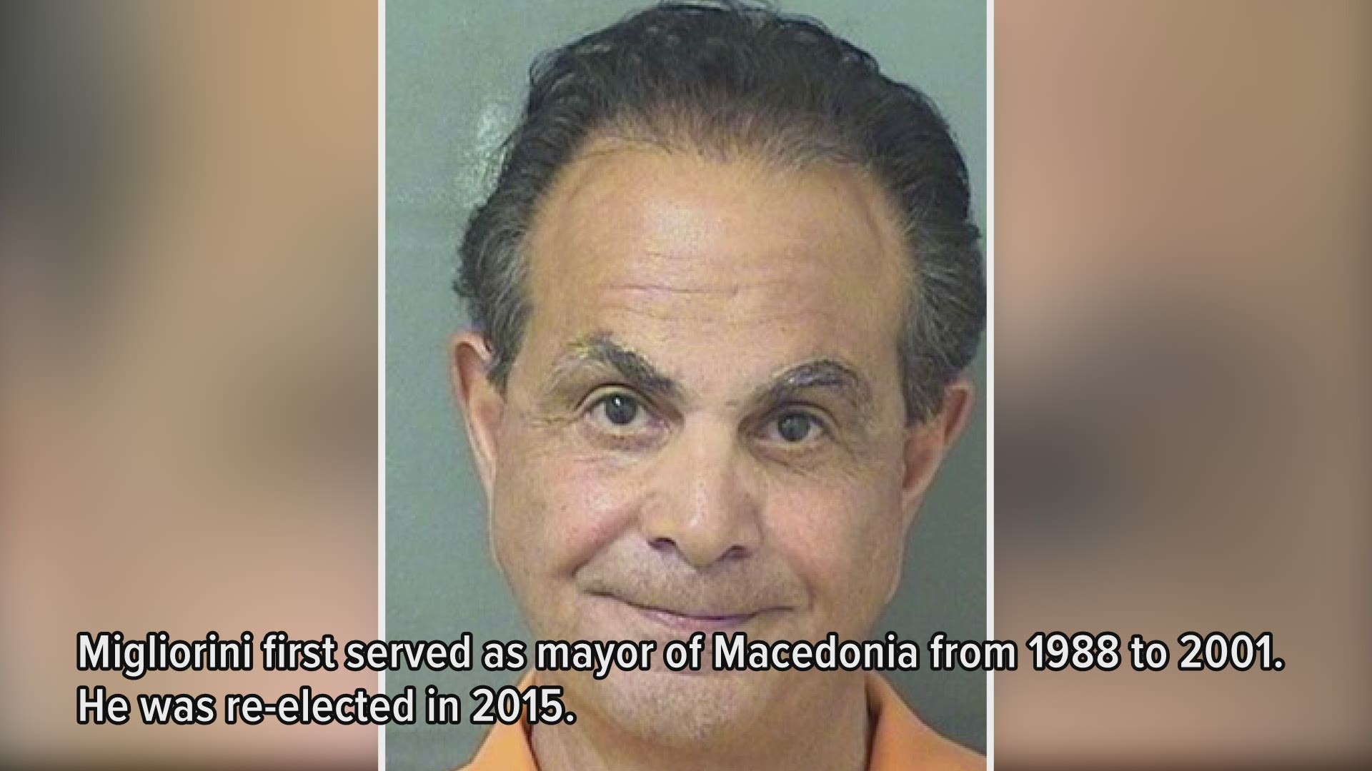 Joe Migliorini, a former Macedonia Mayor has turned himself in after a warrant for his arrest was issued