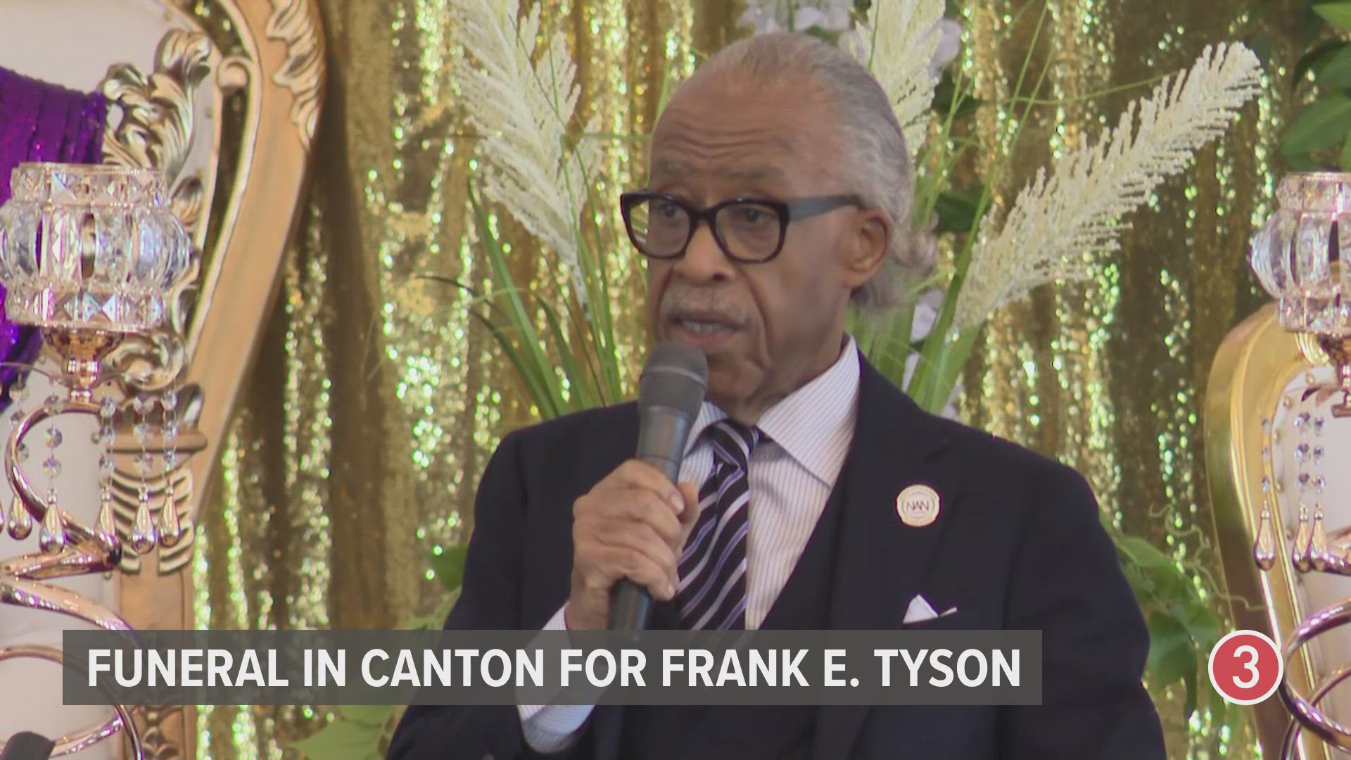Rev. Al Sharpton was in Canton for the funeral of Frank E. Tyson, the man who died in police custody.