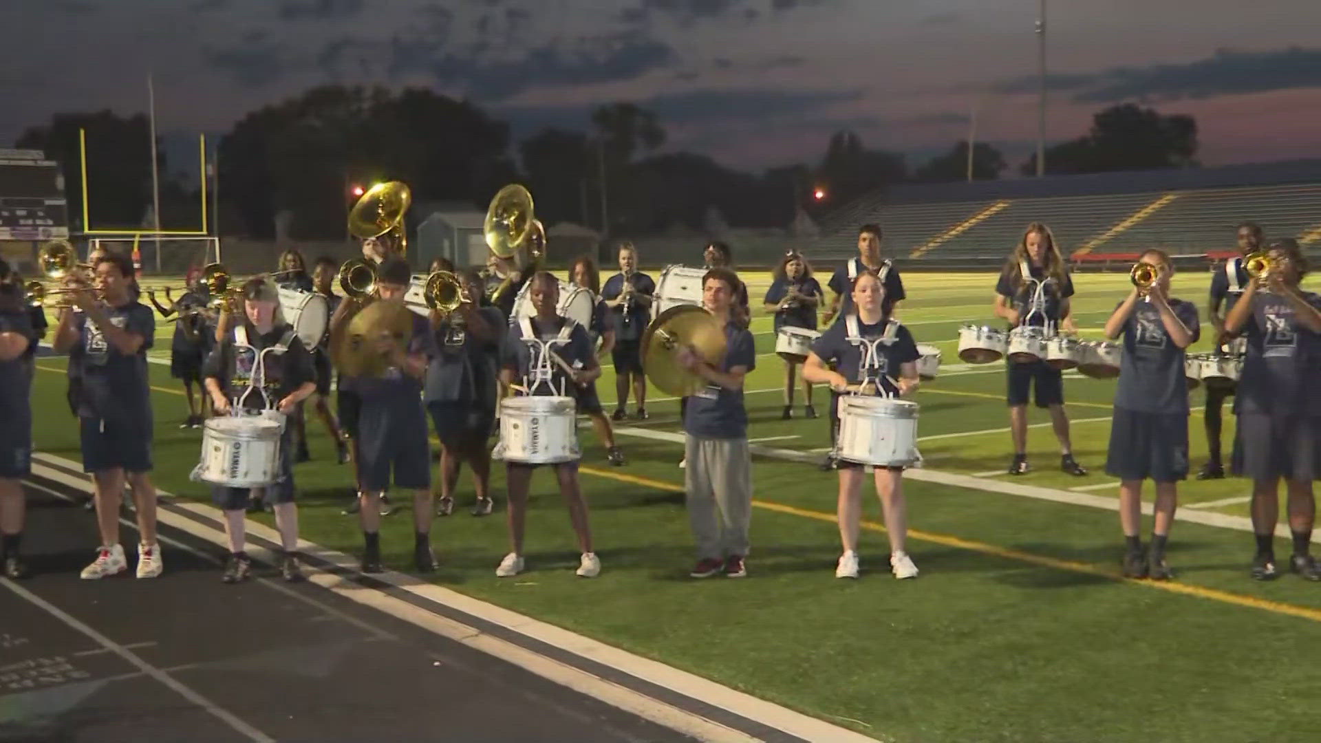 What a fun morning! Here's the moment the Lorain High School marching band joined us to play their fight song.