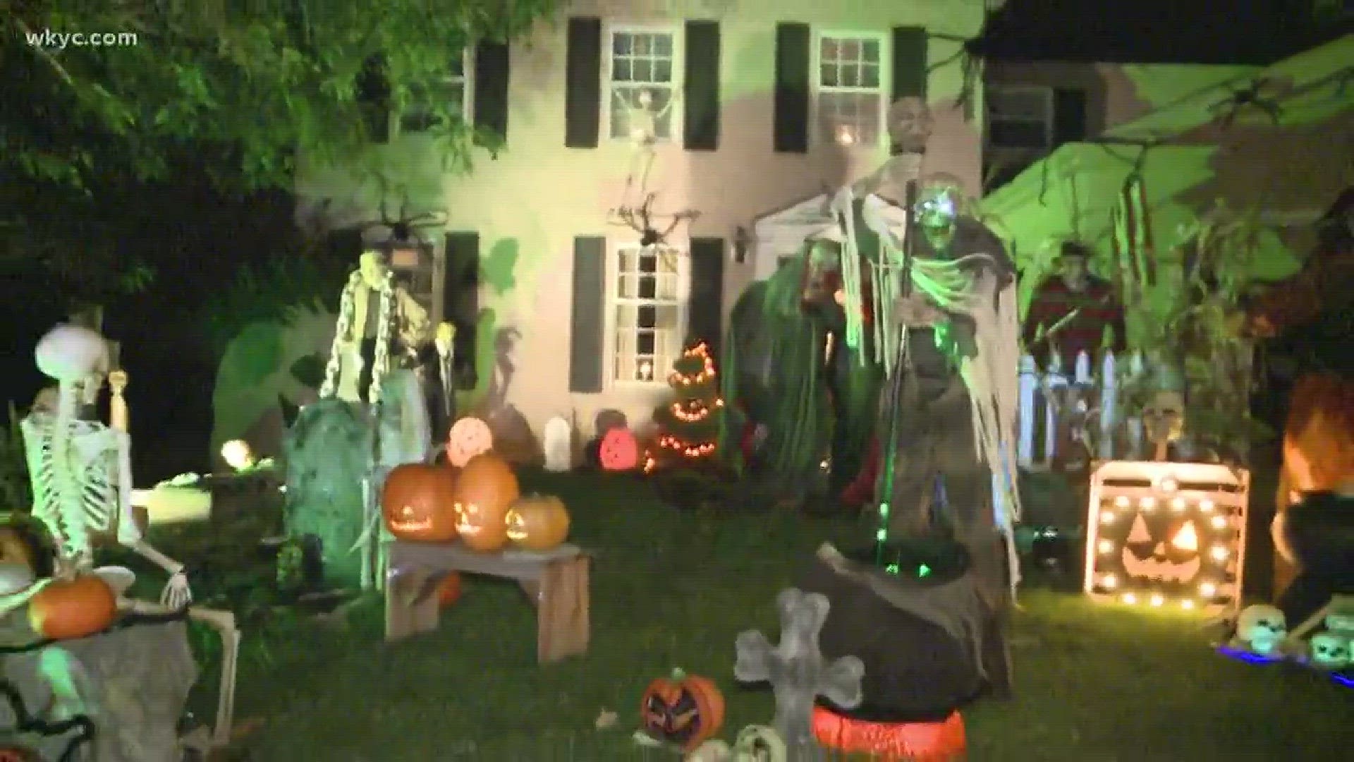 Oct. 30, 2017: A WKYC viewer told us to check out his Halloween decorations in Strongsville on Huntington Park Drive. It looks super spooky!