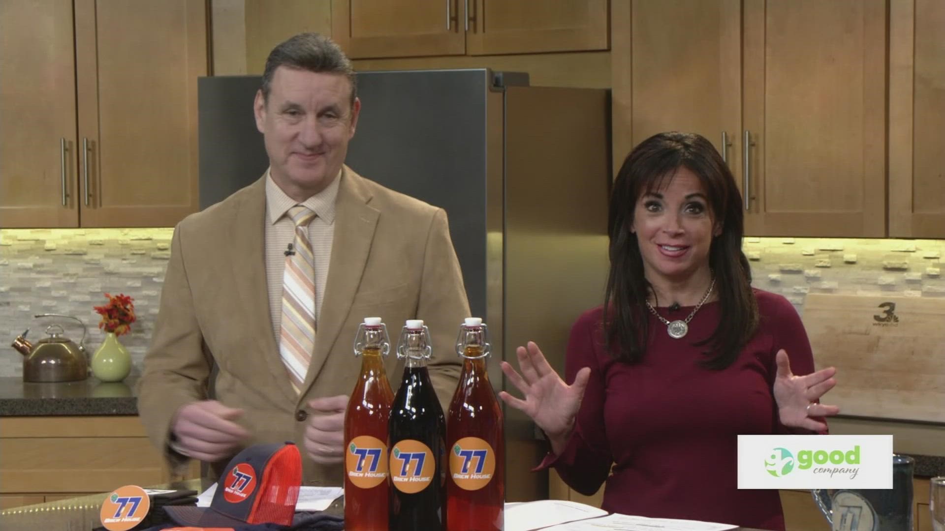 Joe and Hollie talk with Marshall from 77 Brew House about their signature drinks, including one that helps benefit Save22, a nonprofit that helps veterans.