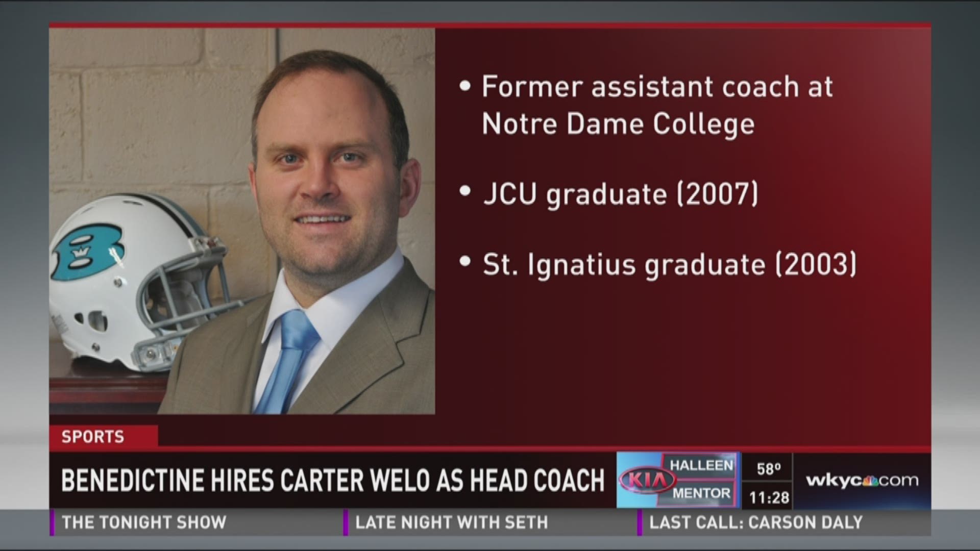 Benedictine High School announced the hiring of Carter Welo as its next head football coach on Wednesday morning.