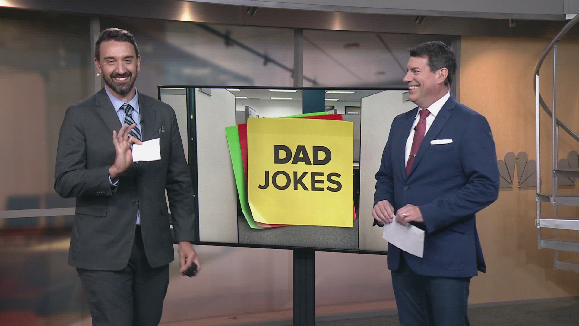 It's a Friday edition of dad jokes with Matt Wintz and Dave Chudowsky at WKYC Studios in Cleveland.