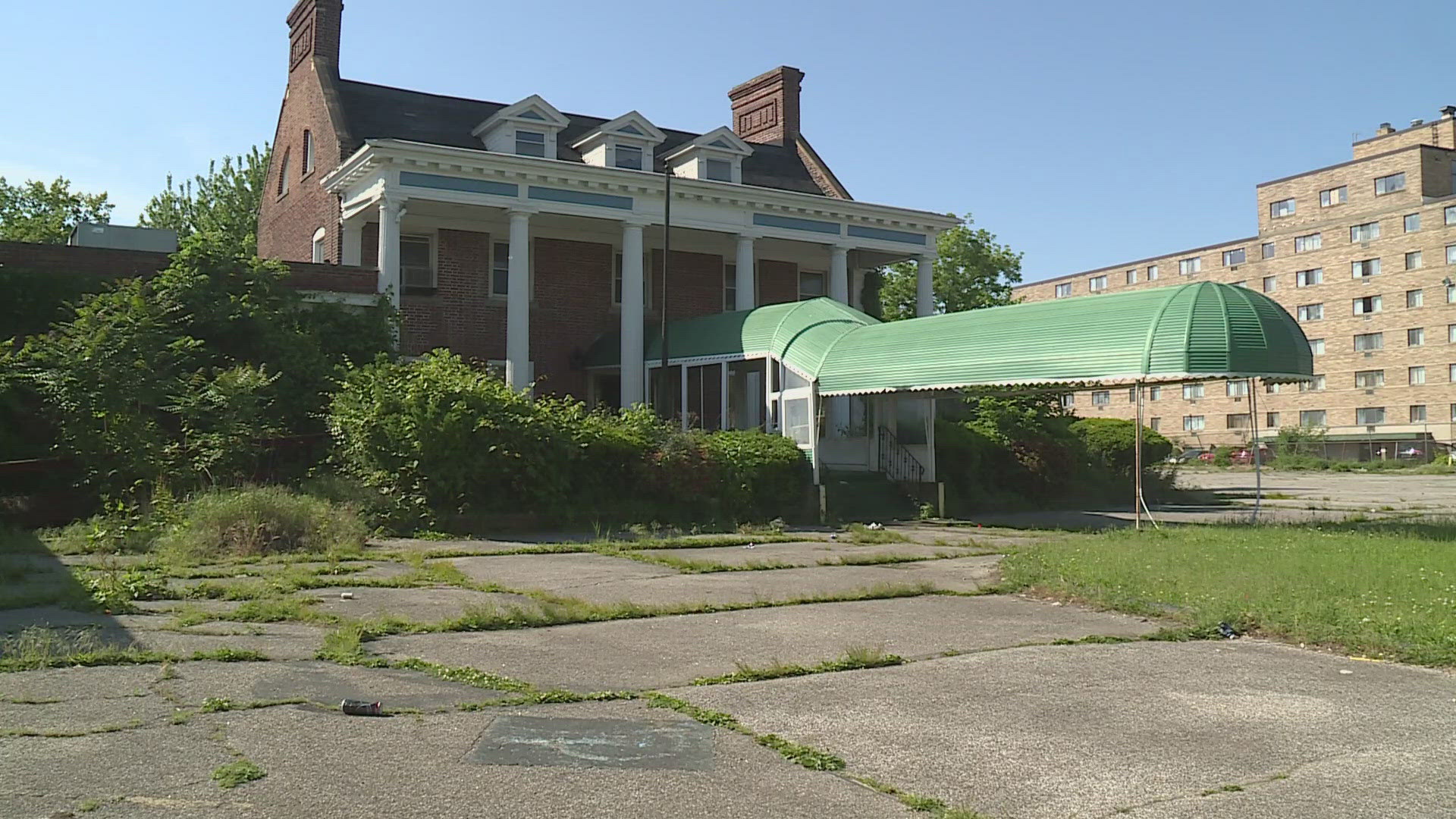 The body was found behind an abandoned funeral home at 15357 Euclid Avenue.