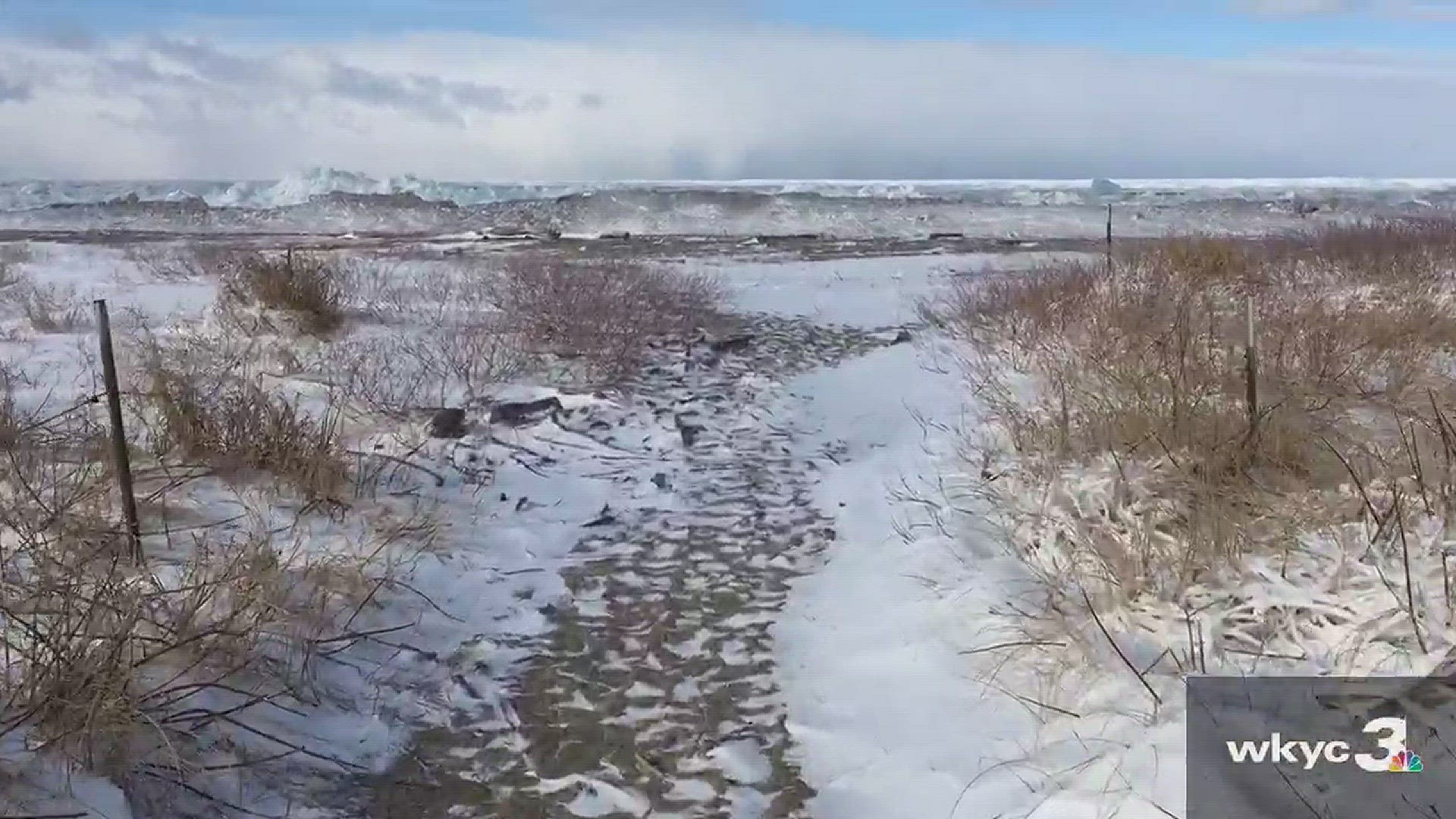Video of Lake Erie and Fairport Harbor Lighthouse following Friday�s ice and snow storm.