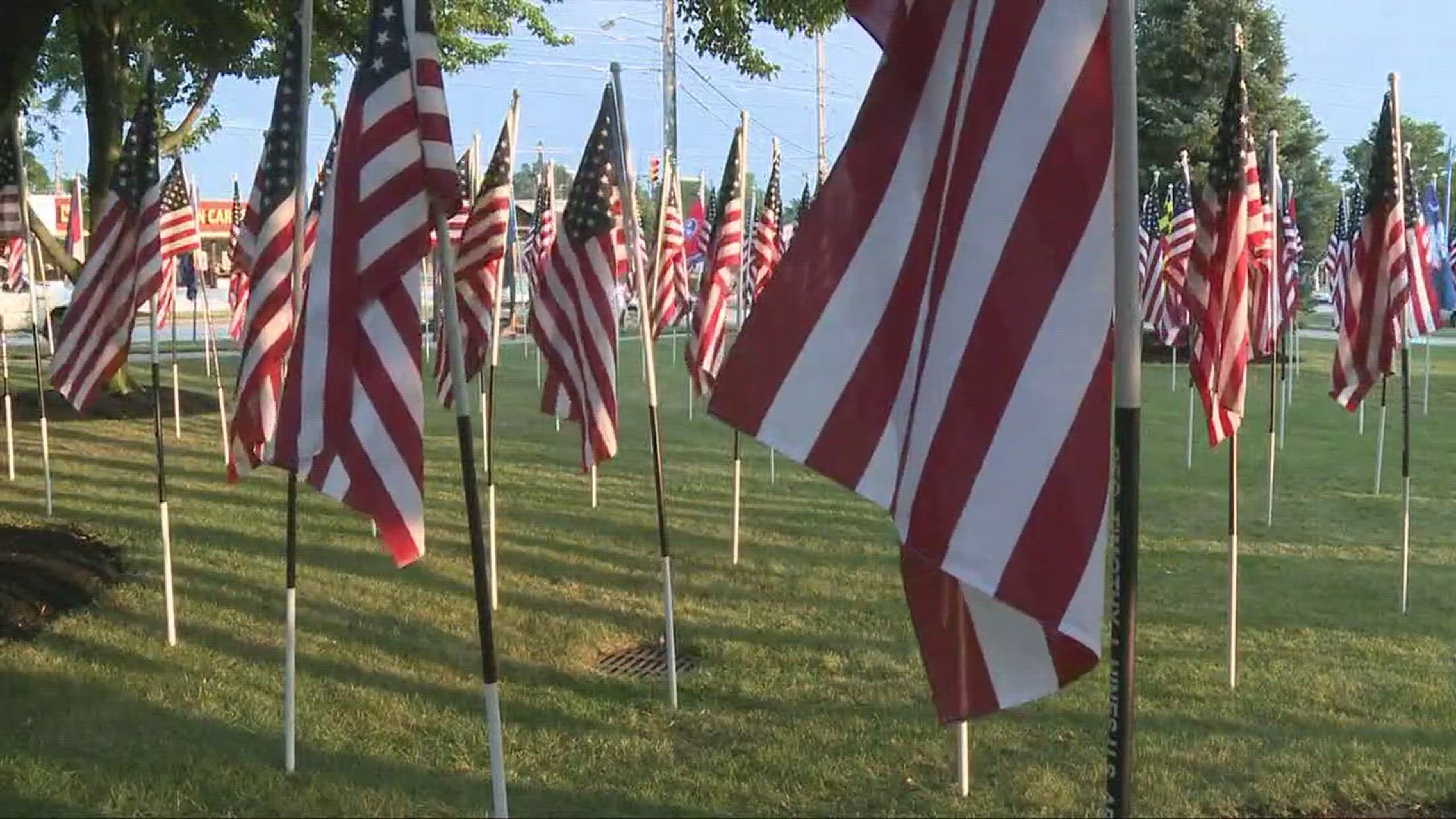 Parma Heights showcases parade of flags to remember fallen veterans