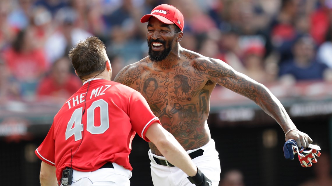 J.R. Smith removes shirt just like old times during MLB All-Star Celebrity  Softball Game