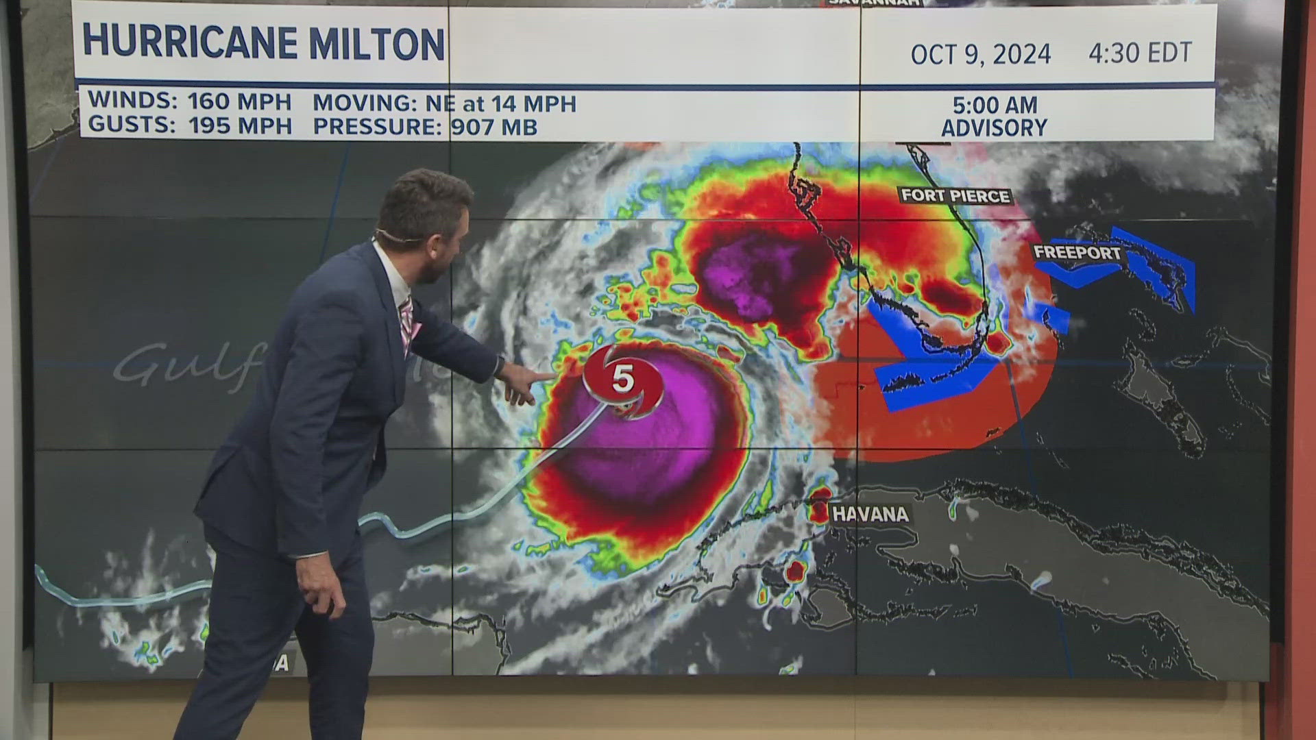 Here's the latest on Hurricane Milton as of 5 a.m. Wednesday as Hurricane Milton approaches Florida.