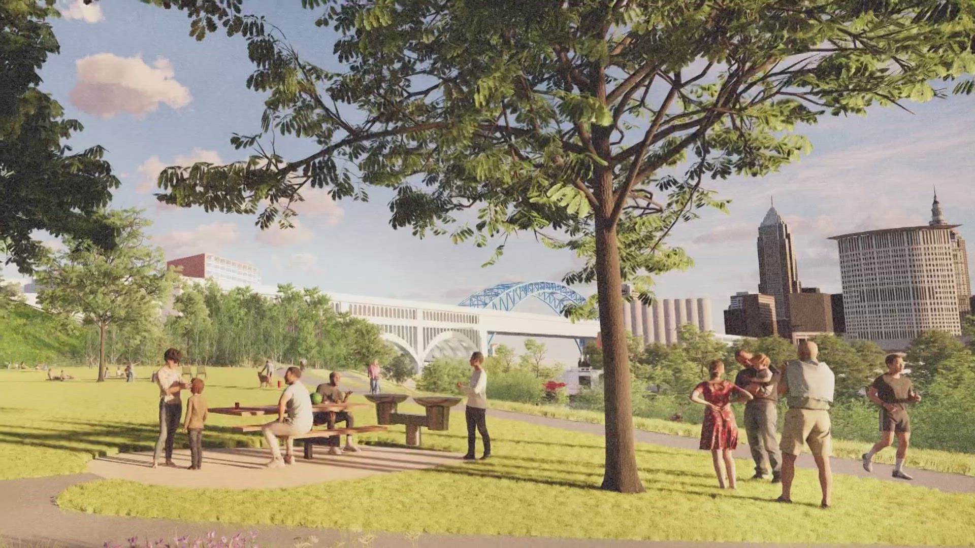 Irishtown Bend Park will connect Ohio City on Cleveland's near west side to the Flats, downtown Cleveland and Lake Erie.