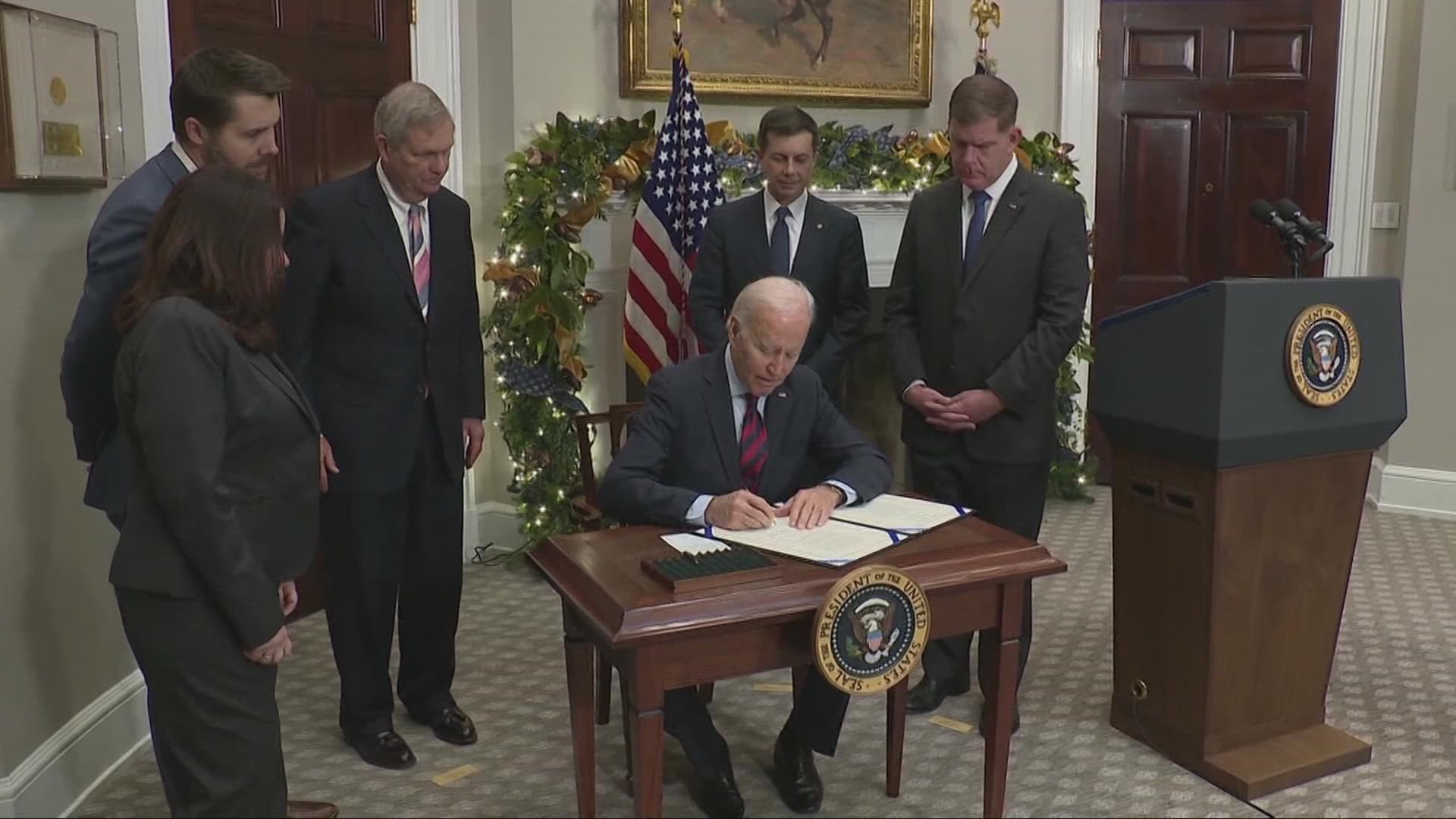Biden signed the measure Friday after it was approved Thursday by the Senate and Wednesday by the House.