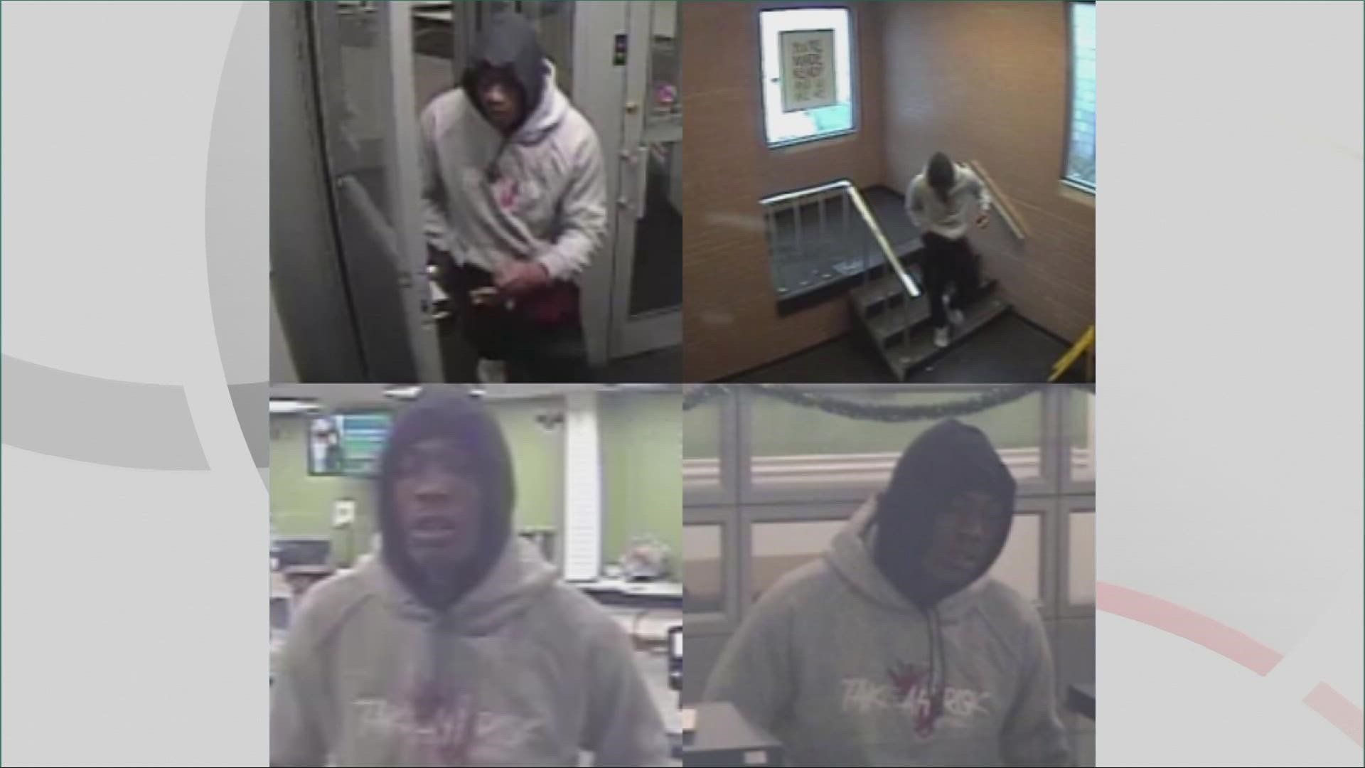 Citizens Bank in Cleveland was robbed on Friday. The FBI is searching for the suspect.