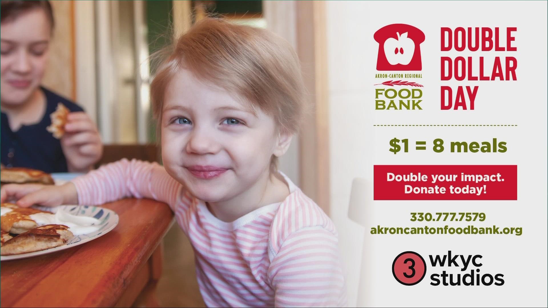 On Dec. 1, all donations made by phone and online for the Akron-Canton Regional Foodbank will be matched, dollar for dollar, up to $115,000.