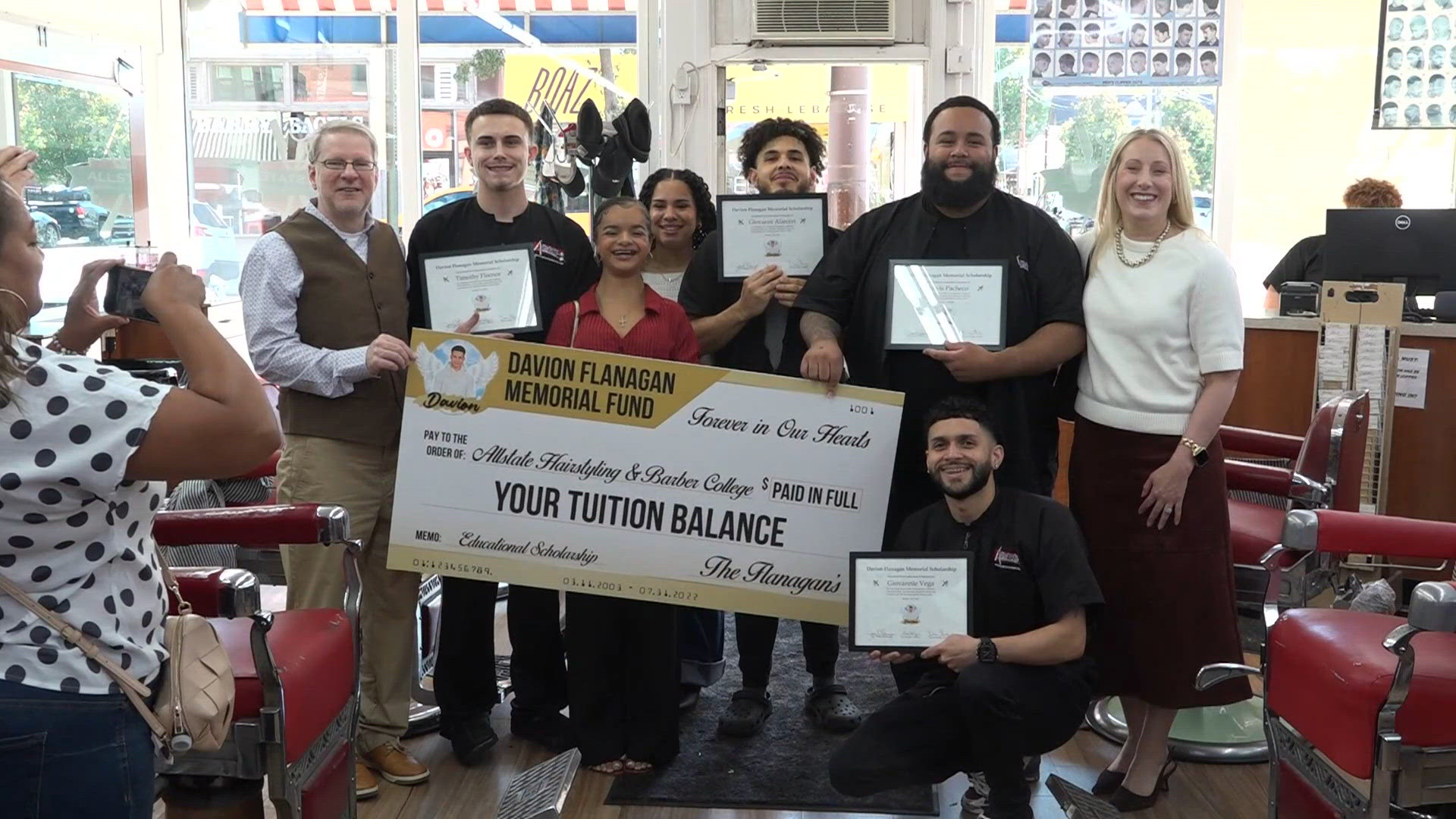 'He would absolutely love this': Family honors Davion Flanagan, killed in 2022 Strongsville crash, by helping future barbers