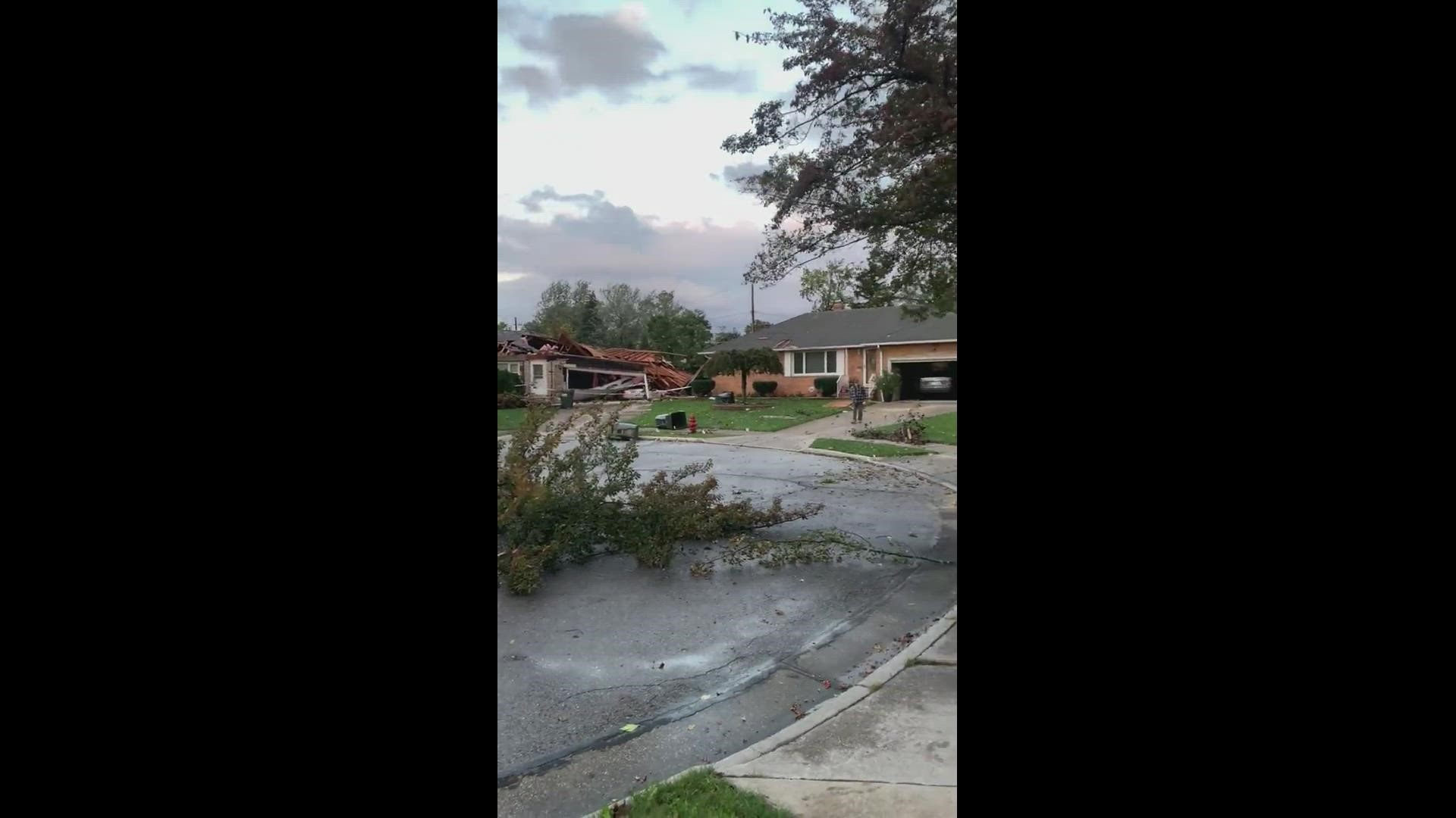 This video, sent to our 3News weather team from @wickliffe092 on Twitter, shows the aftermath in Wickliffe. At least one home has encountered severe damage.