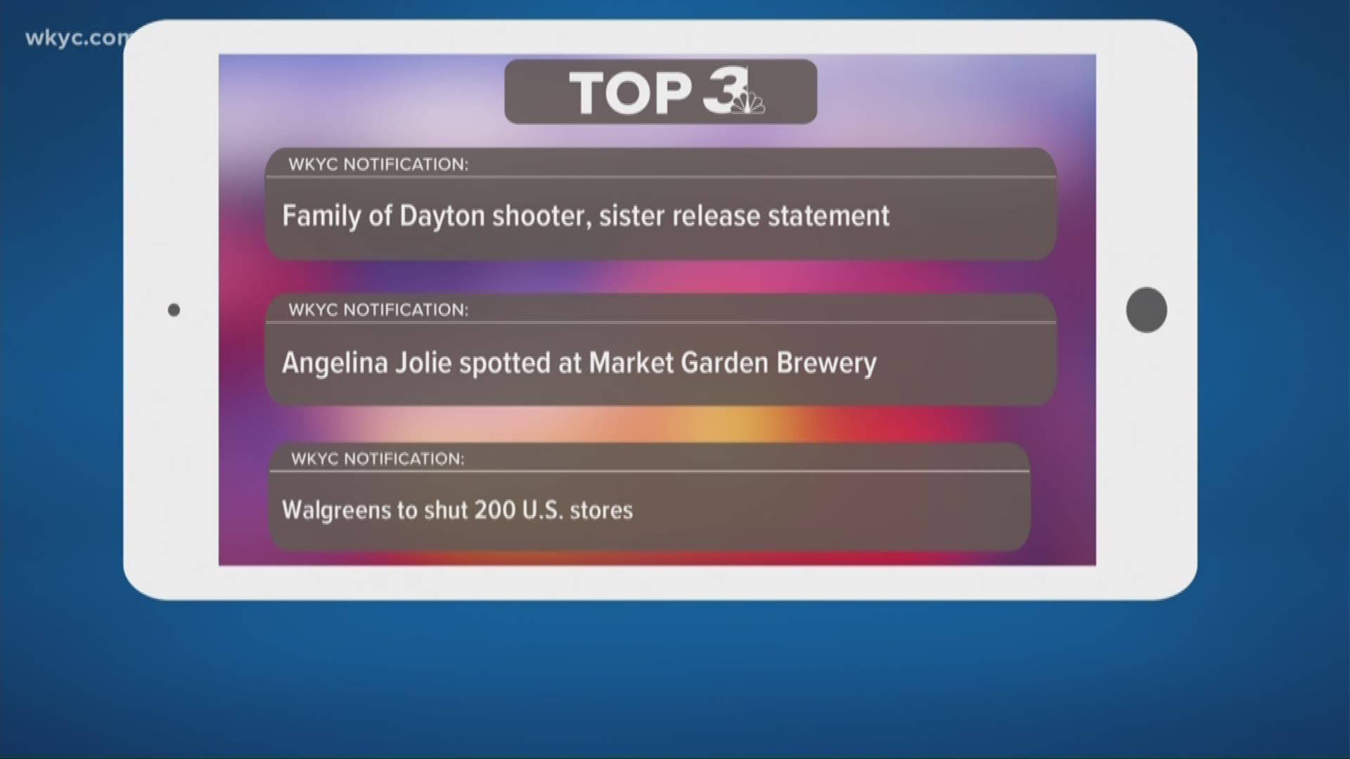 Check out the top 3 trending stories for August 6, 2019 trending at WKYC.com