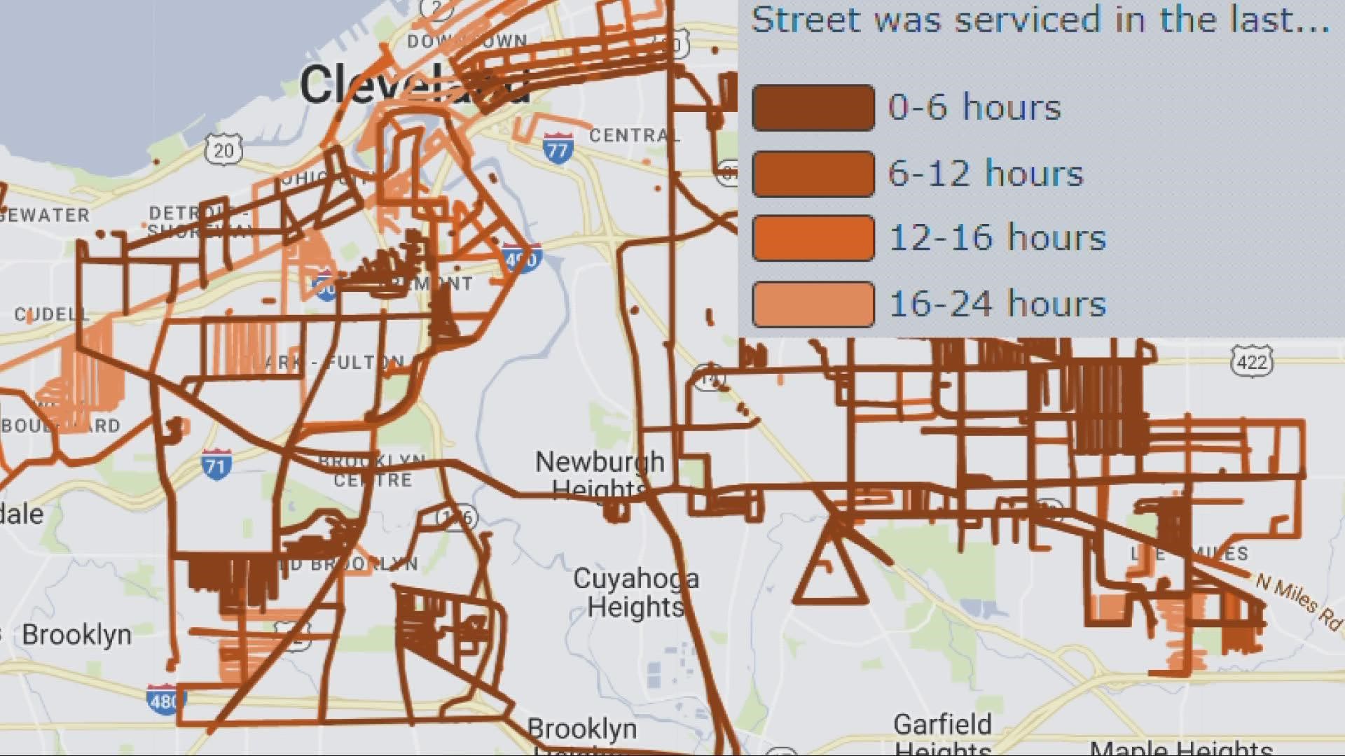 For the first time since last year, the city has given residents access to its snowplow map.