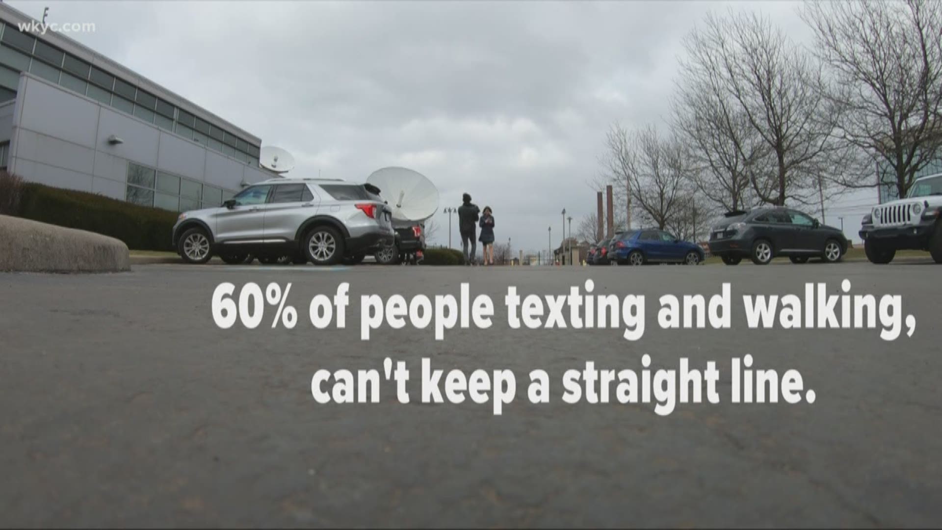 Employees were put through an experiment to see what all they notice while texting and walking. The results were surprising for those involved.