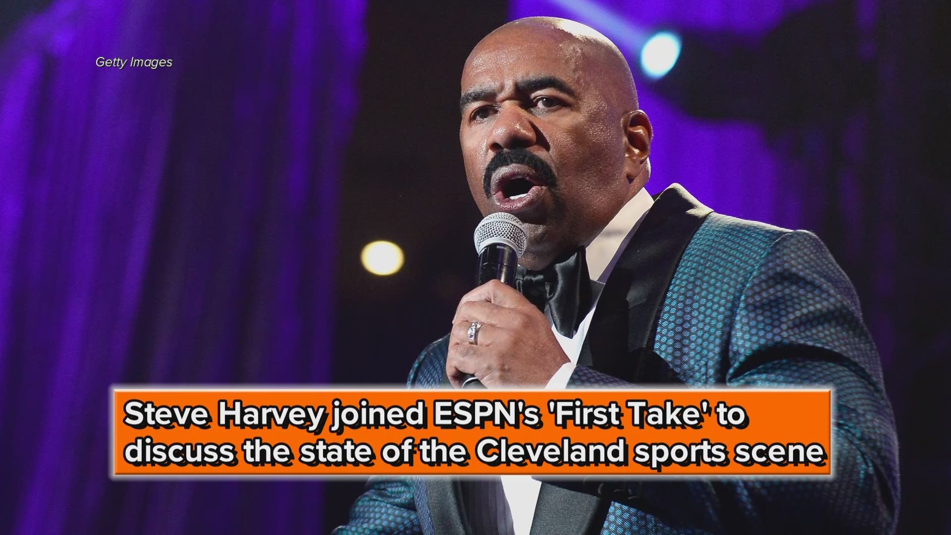 Steve Harvey says he nearly teared up when the Cleveland Browns tied the Pittsburgh Steelers