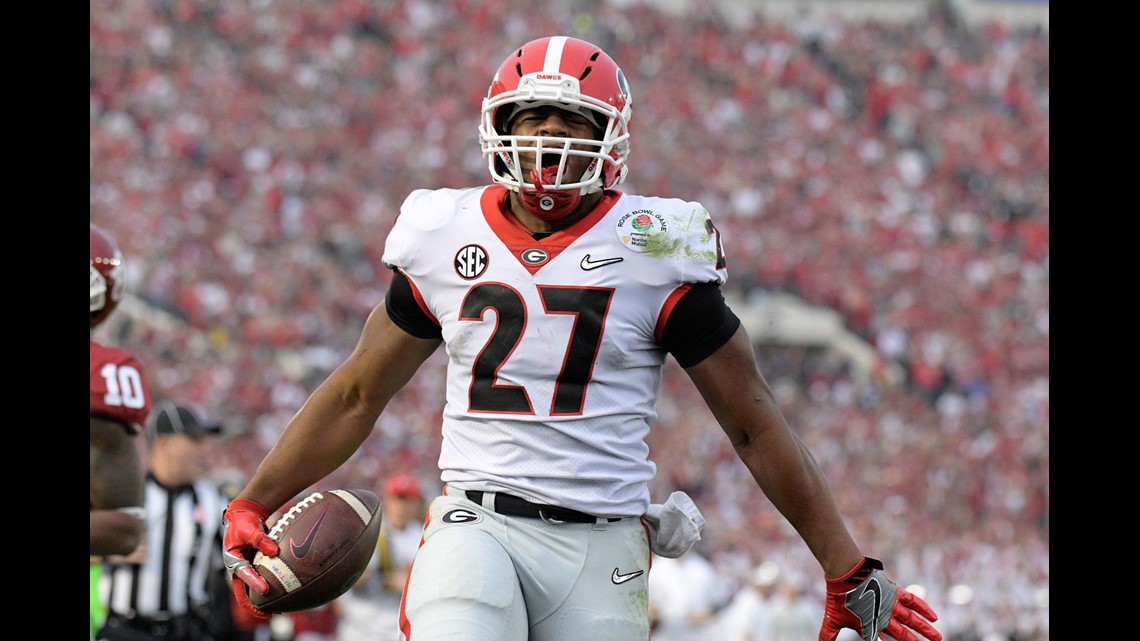 NICK CHUBB & SONY MICHEL NATIONS TOP BACKFIELD REACTION! 