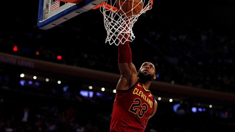 Watch LeBron James go coast-to-coast for monster dunk against the