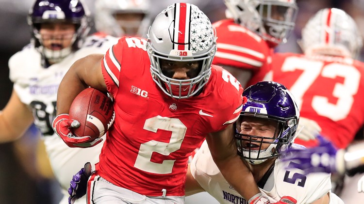 Projecting Ohio State Football S Offensive Depth Chart For 2019 Indianapolis Indiana December 01 J K Dobbins 2 Of The Ohio State Buckeyes Runs Ball In Against Northwestern Wildcats Second