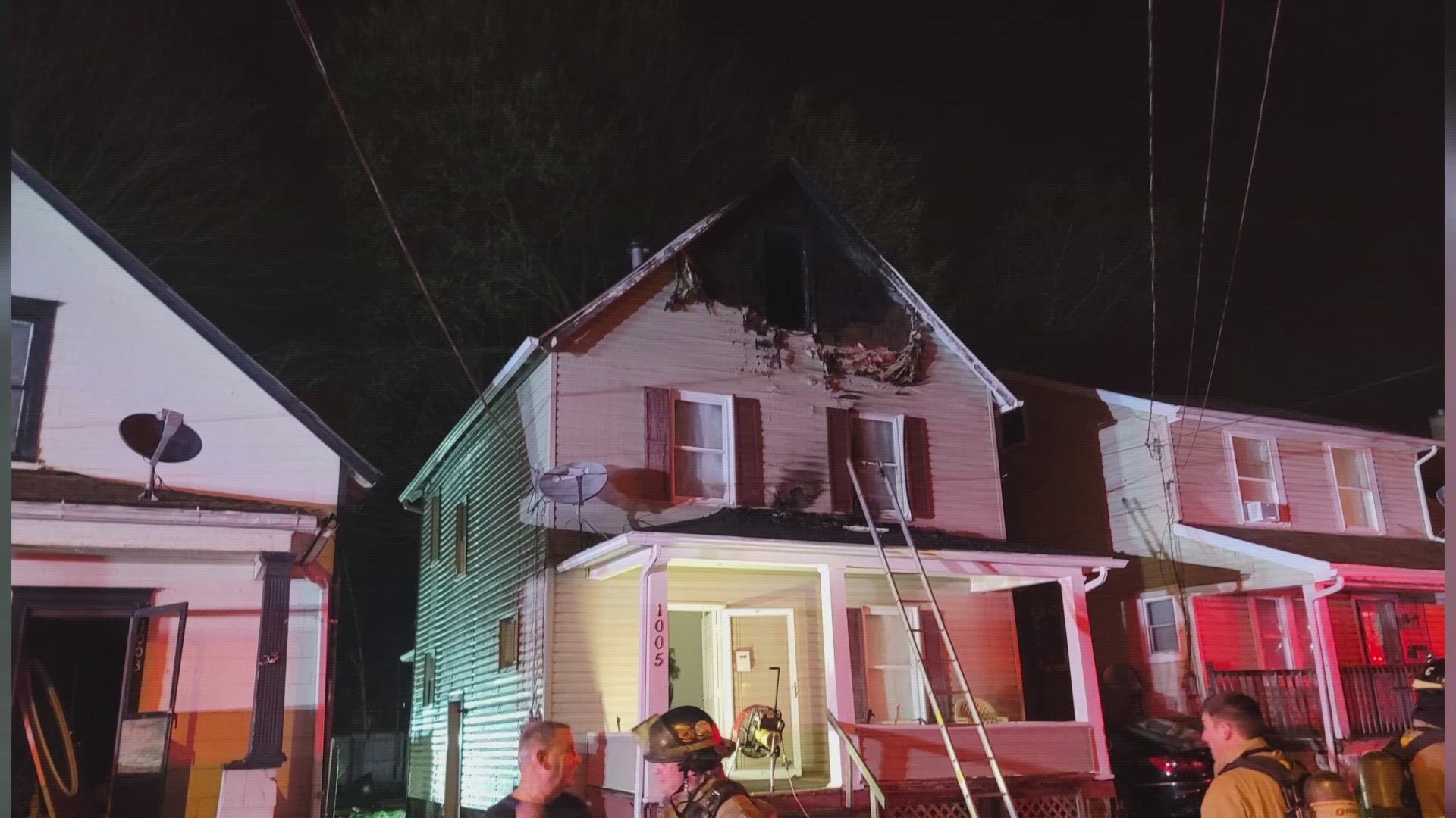 The Canton Fire Department says that while firefighters were able to quickly extinguish the flames, there was heavy damage to the home.
