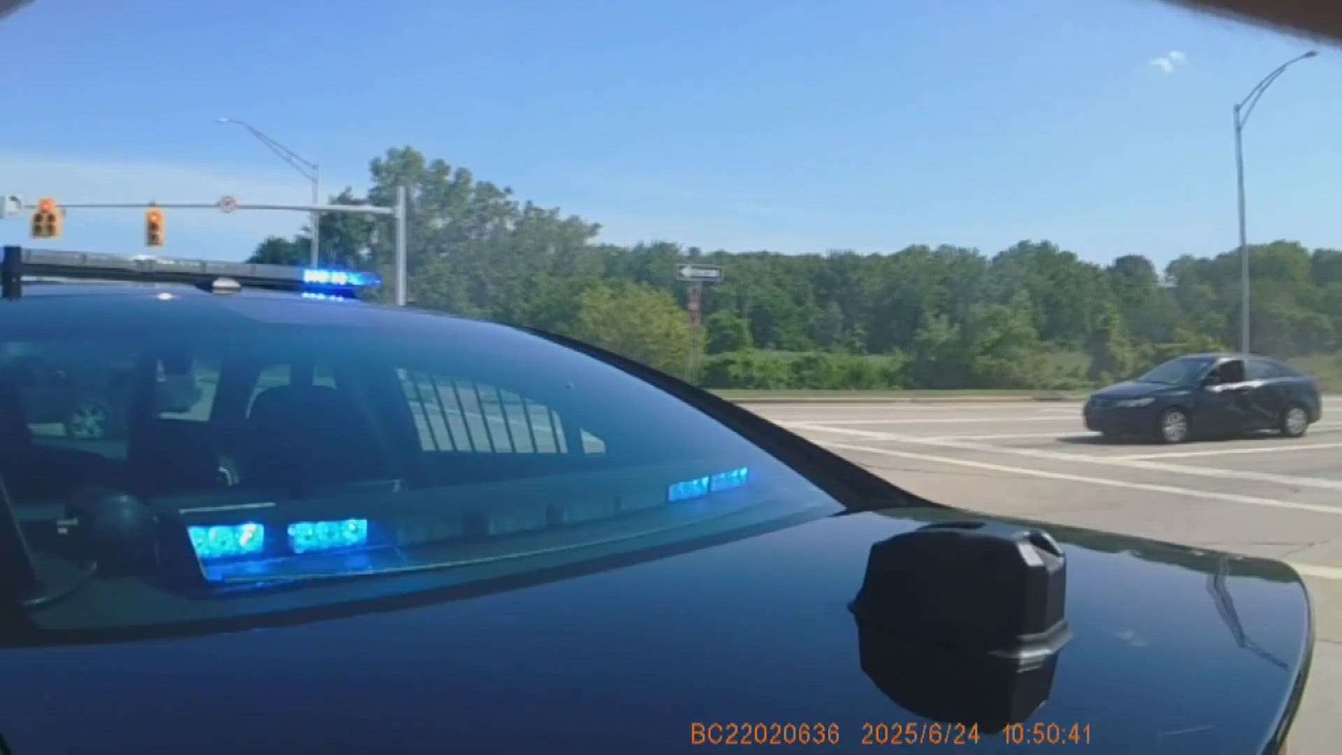 Authorities say the suspect was fleeing Parma and Parma Heights police when he crashed into two other vehicles. Three other people suffered injuries in the wreck.