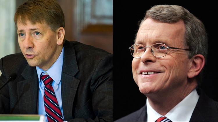 Image result for Richard Cordray And Mike DeWine